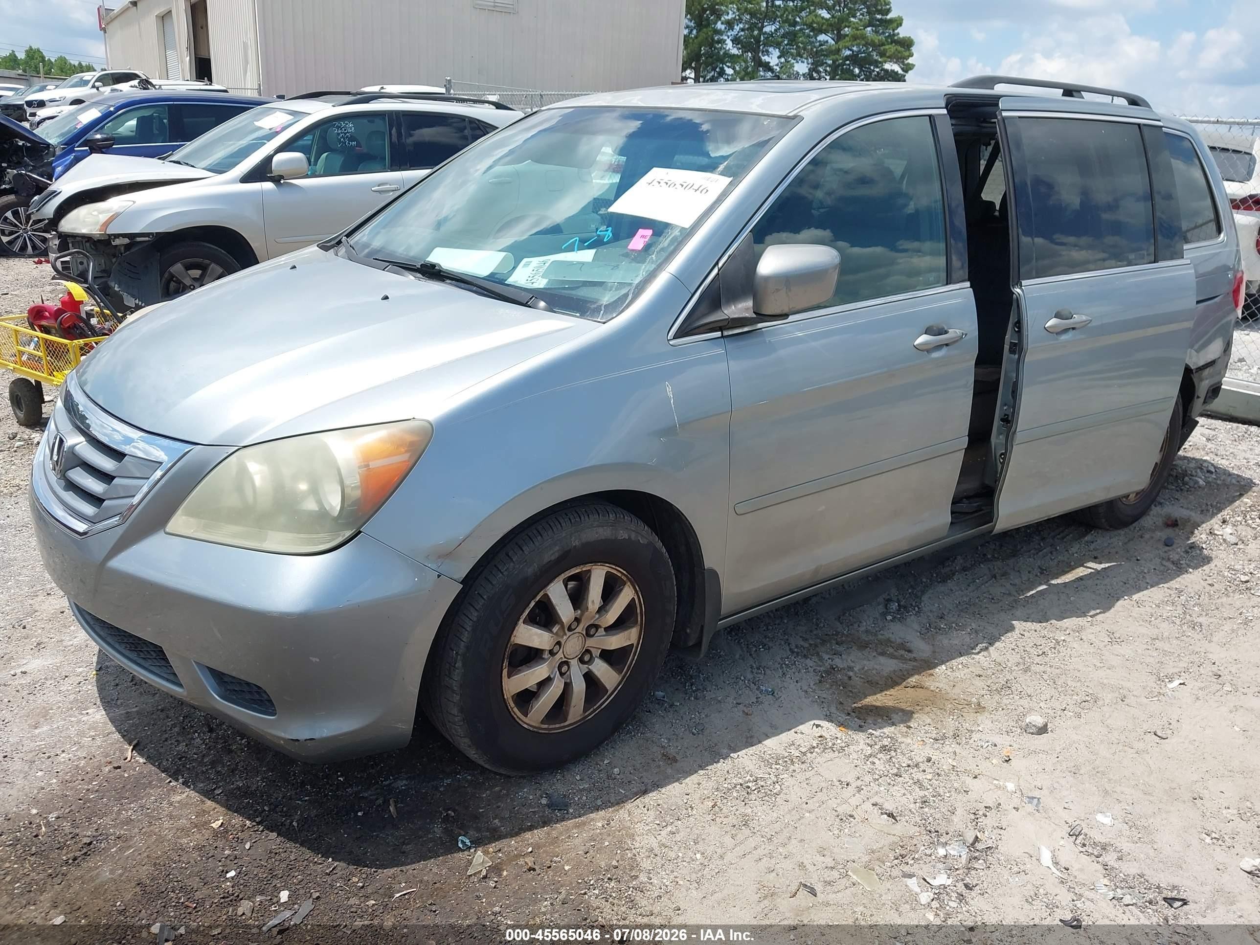 2008 Honda Odyssey Ex-l Light Blue vin: 5FNRL38798B008211