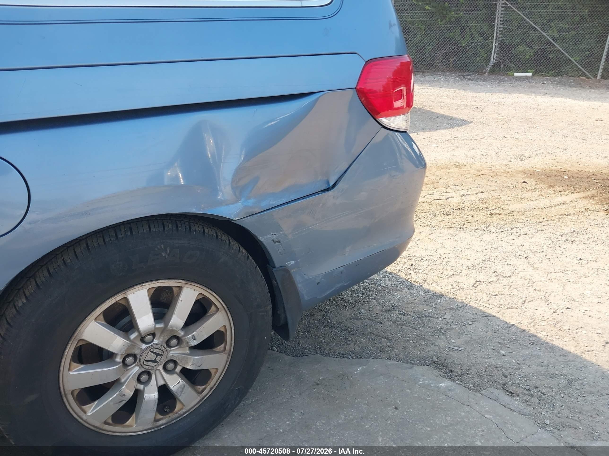 2008 Honda Odyssey Ex-l Blue vin: 5FNRL38798B029947