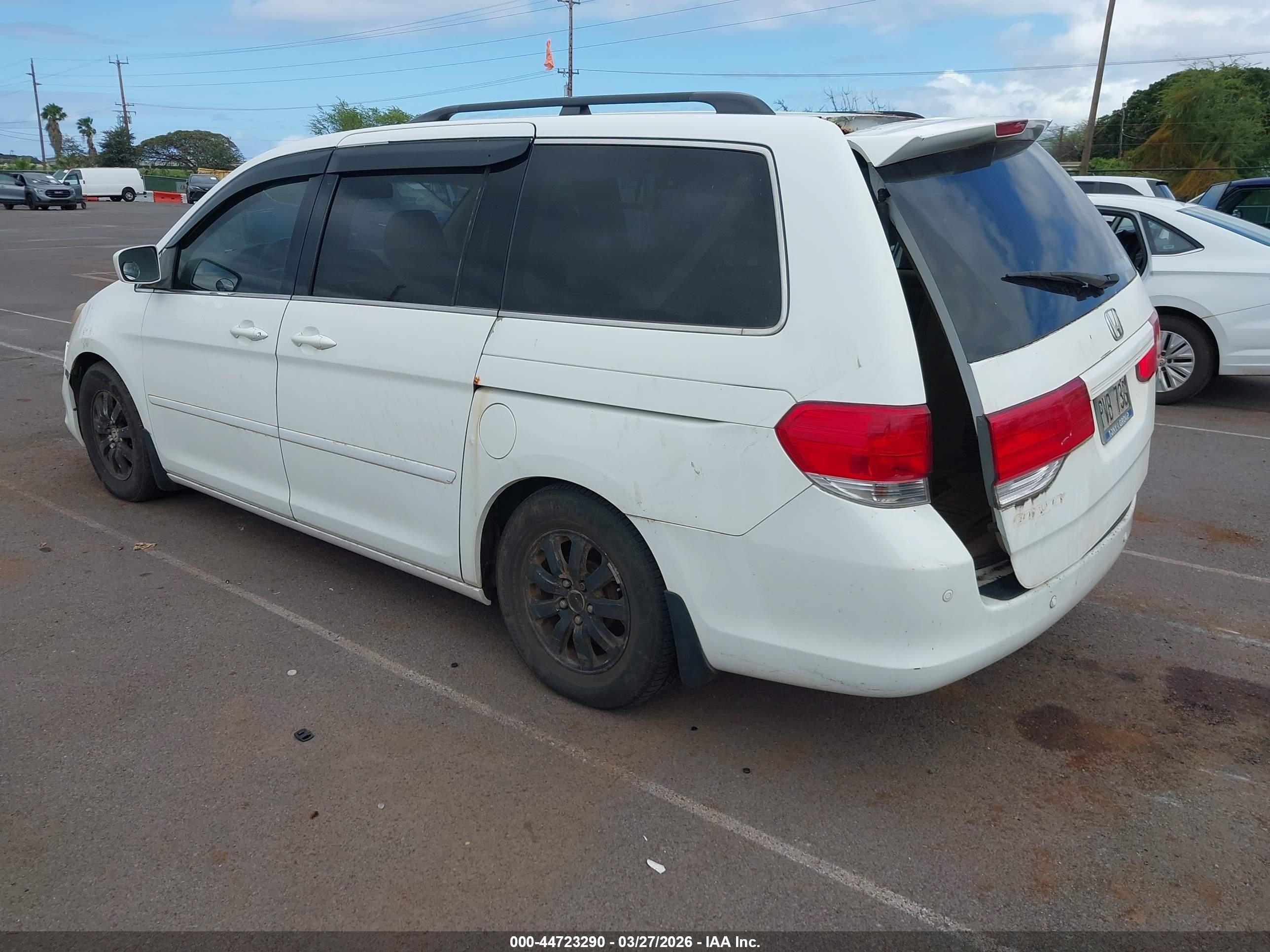 2008 Honda Odyssey Ex-l White vin: 5FNRL38798B056744