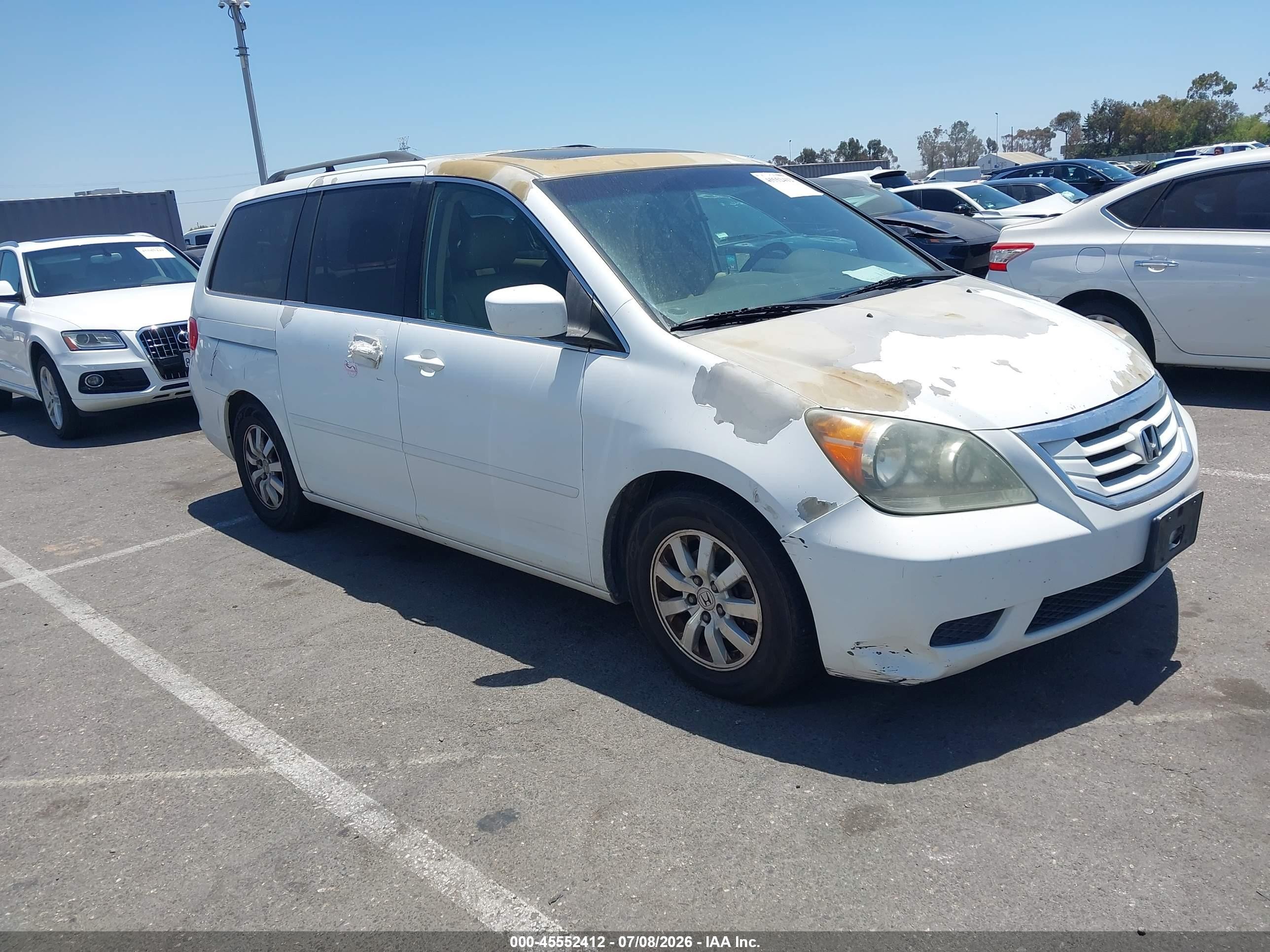 2008 Honda Odyssey Ex-l Белый vin: 5FNRL38798B056761