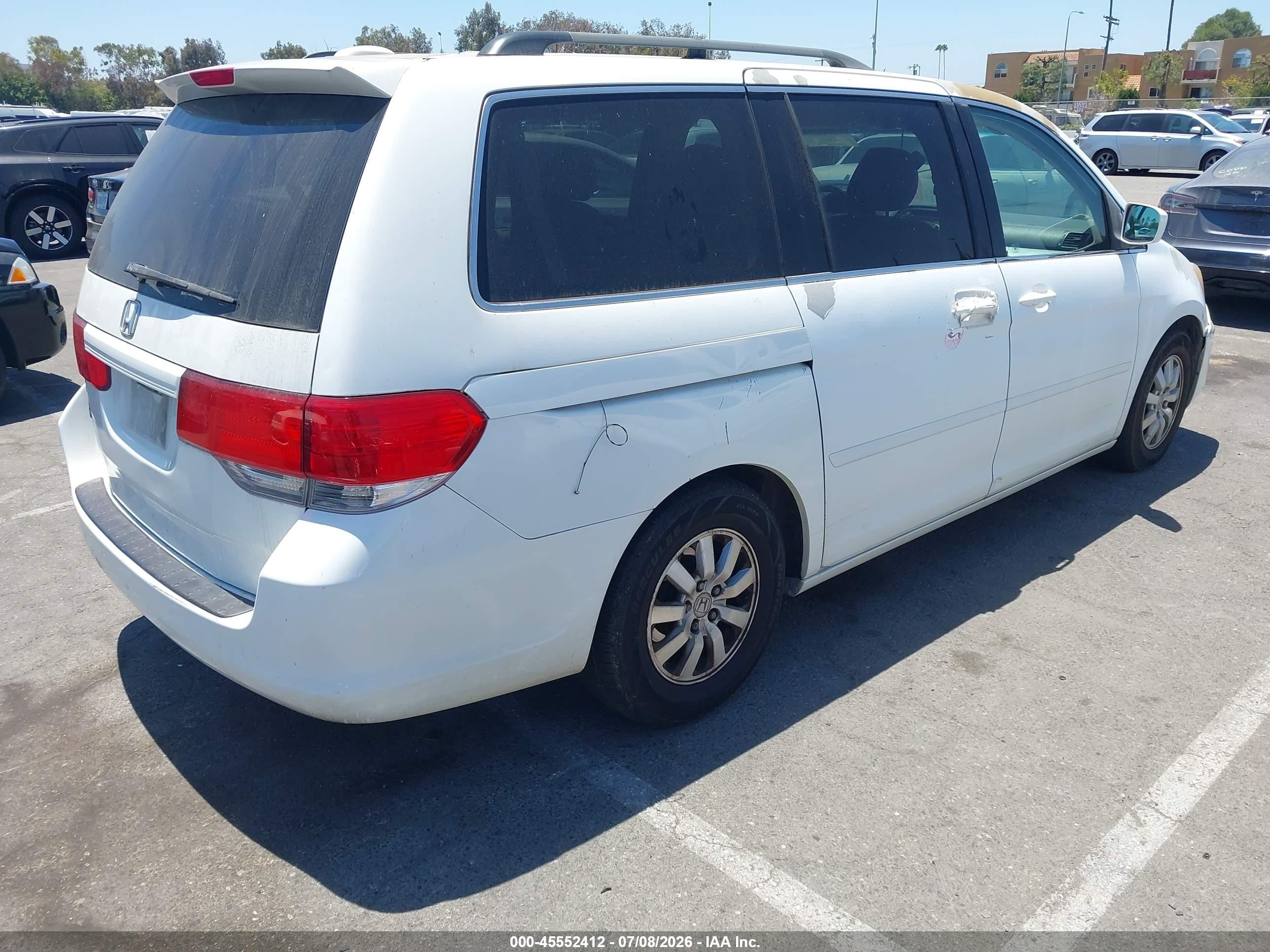2008 Honda Odyssey Ex-l White vin: 5FNRL38798B056761