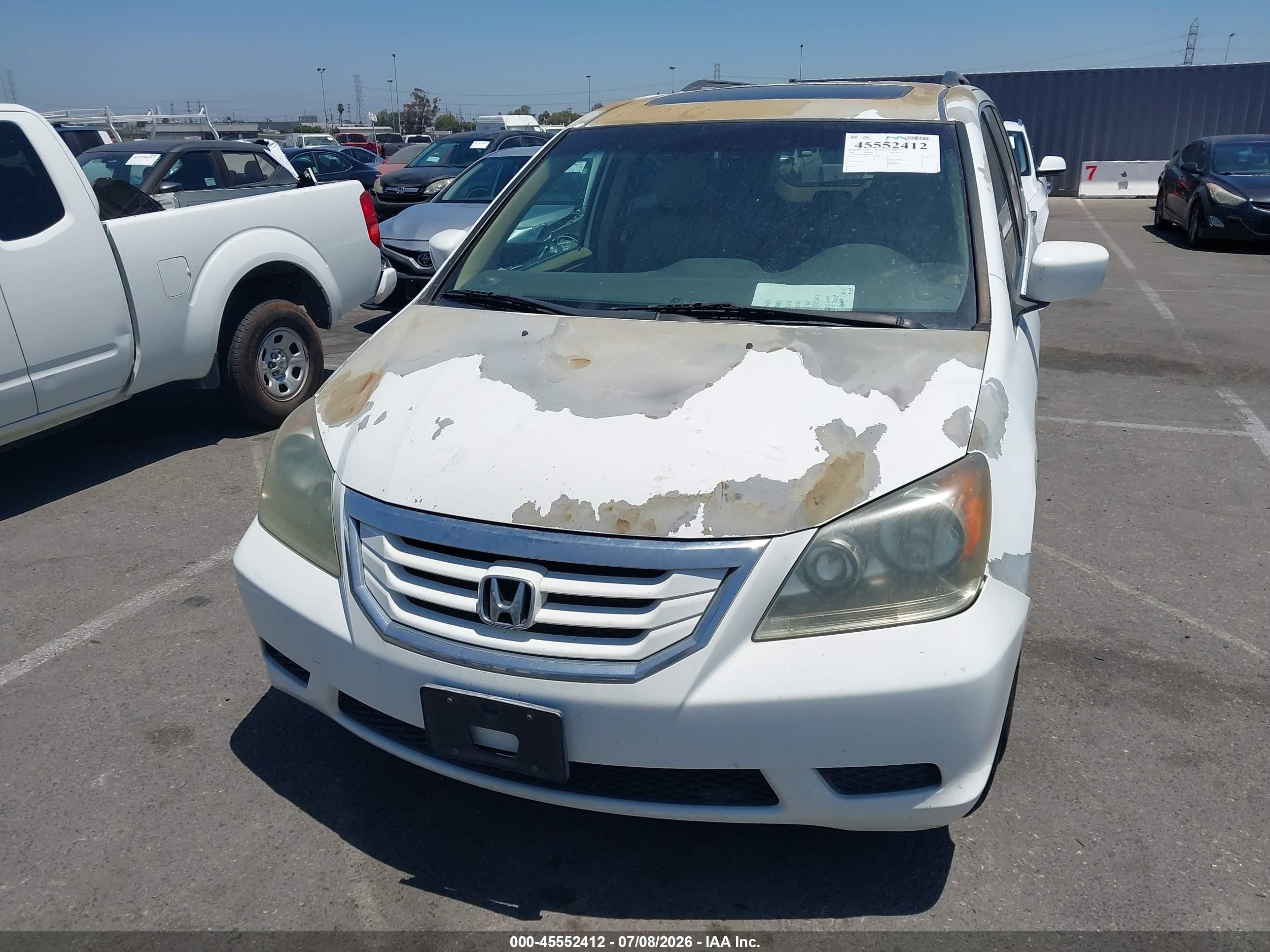 2008 Honda Odyssey Ex-l White vin: 5FNRL38798B056761