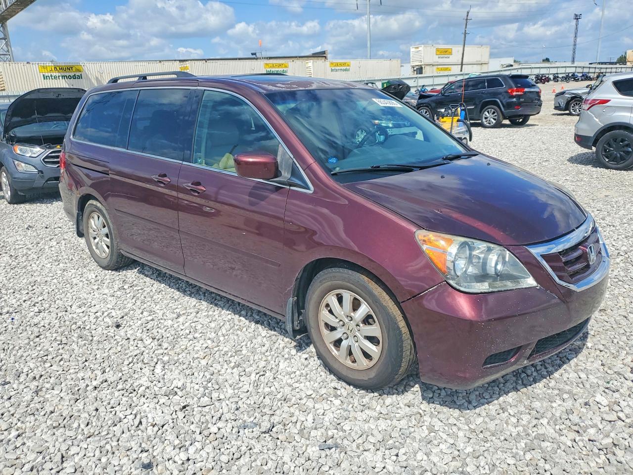 2008 Honda Odyssey Exl Red vin: 5FNRL38798B069719