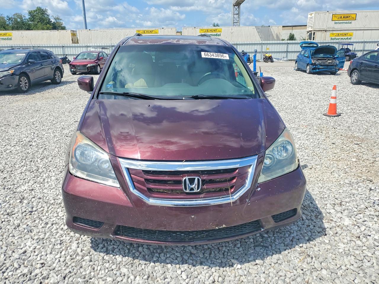 2008 Honda Odyssey Exl Red vin: 5FNRL38798B069719