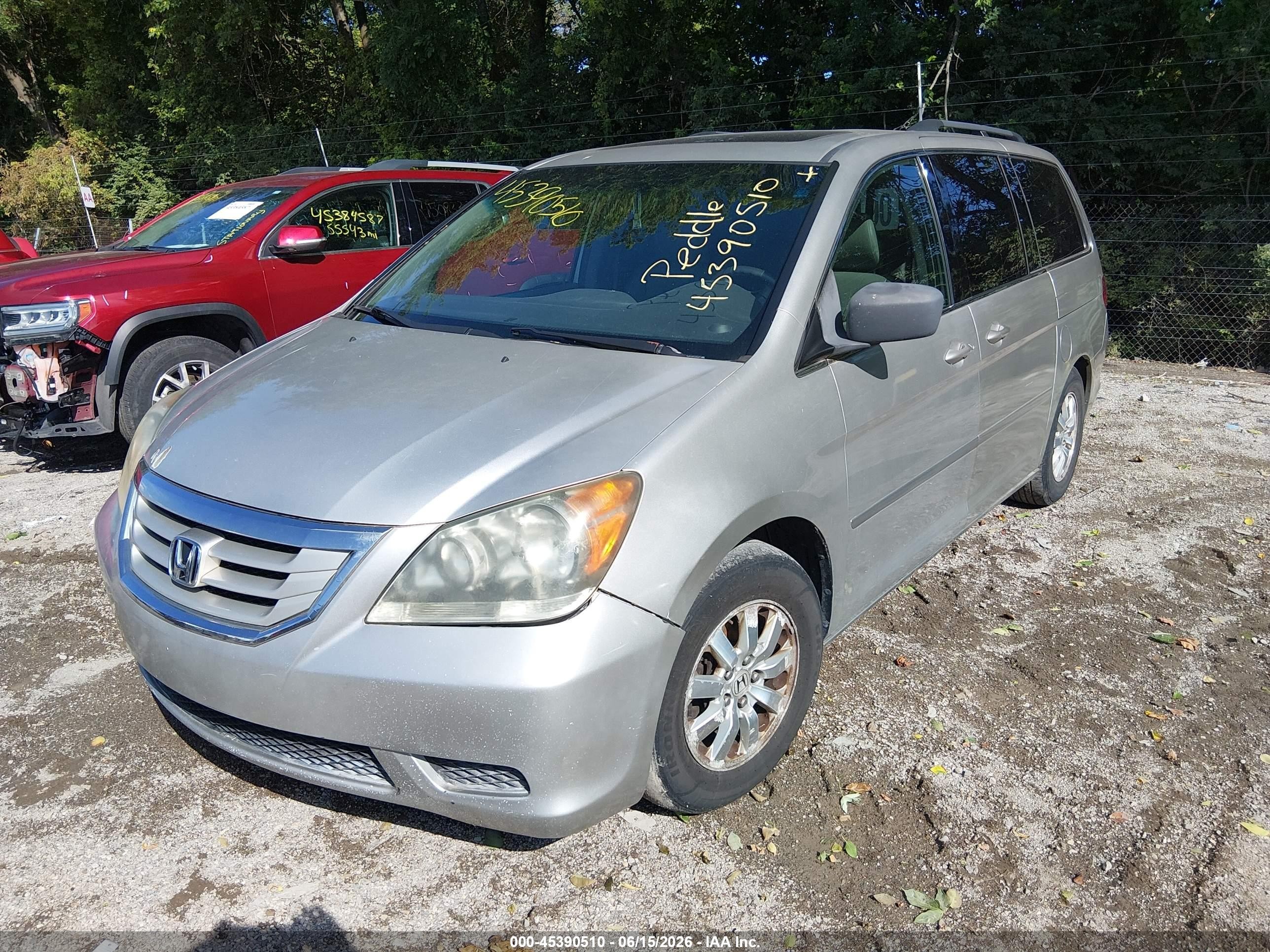 2009 Honda Odyssey Ex-l Silver vin: 5FNRL38799B003995