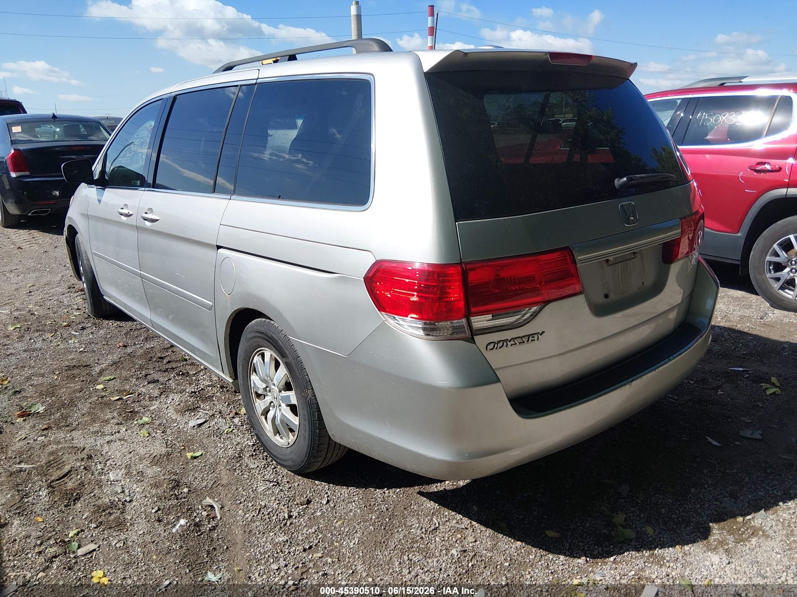 2009 Honda Odyssey Ex-l Silver vin: 5FNRL38799B003995
