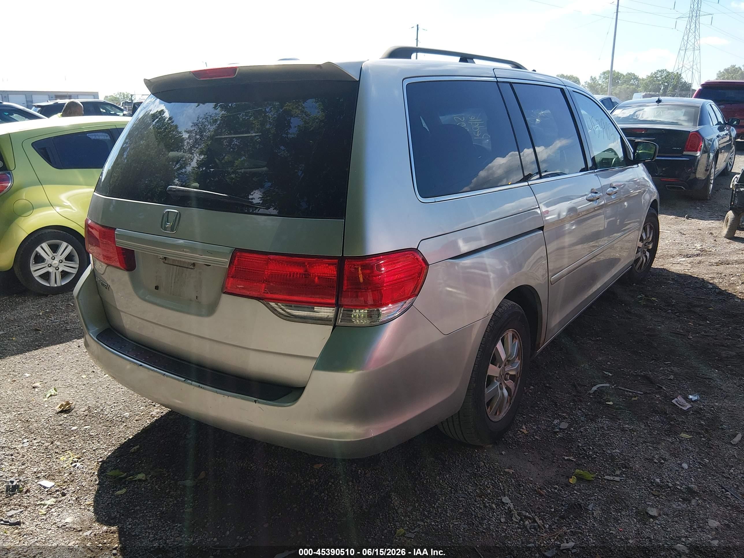 2009 Honda Odyssey Ex-l Silver vin: 5FNRL38799B003995