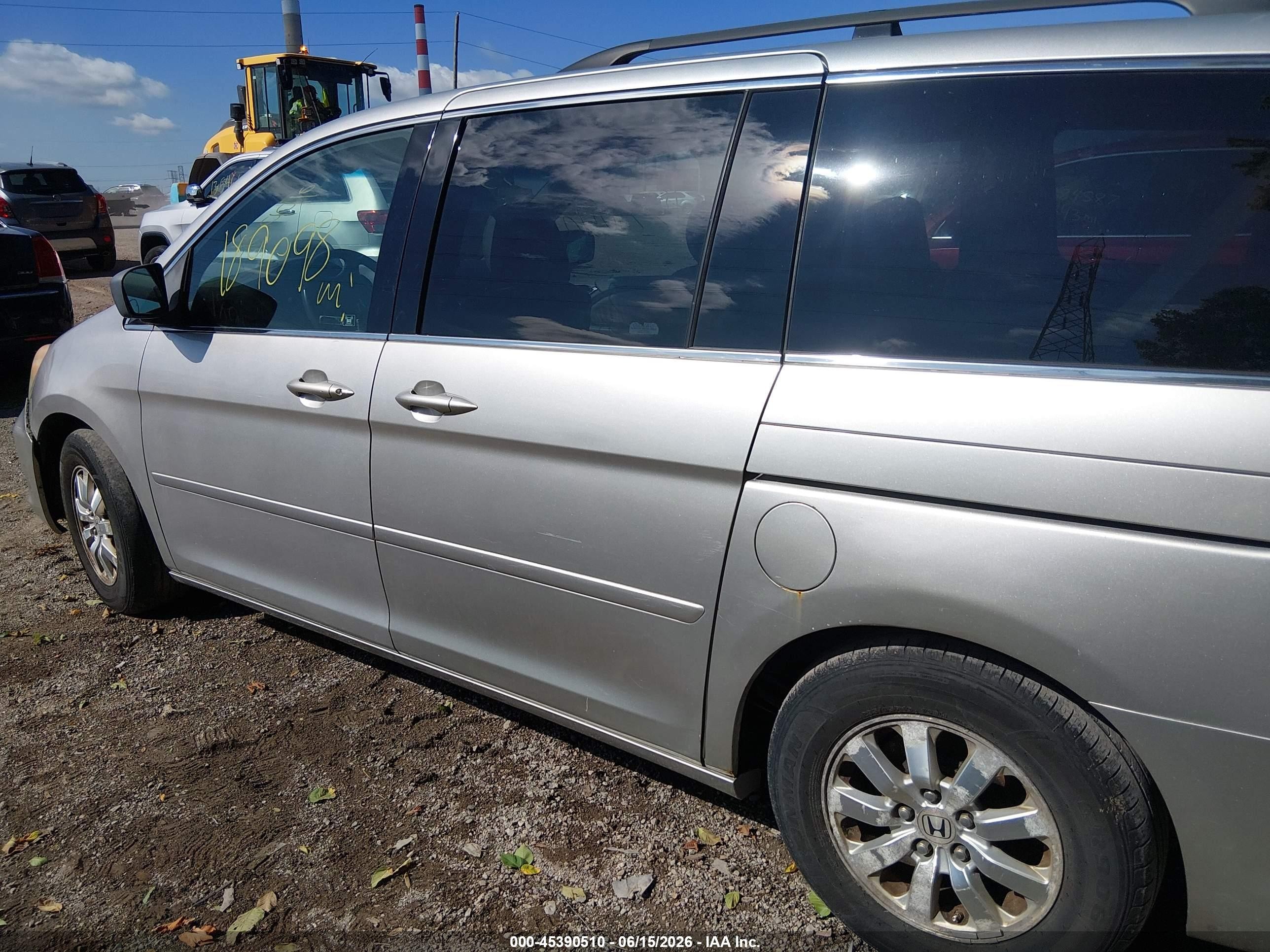 2009 Honda Odyssey Ex-l Silver vin: 5FNRL38799B003995