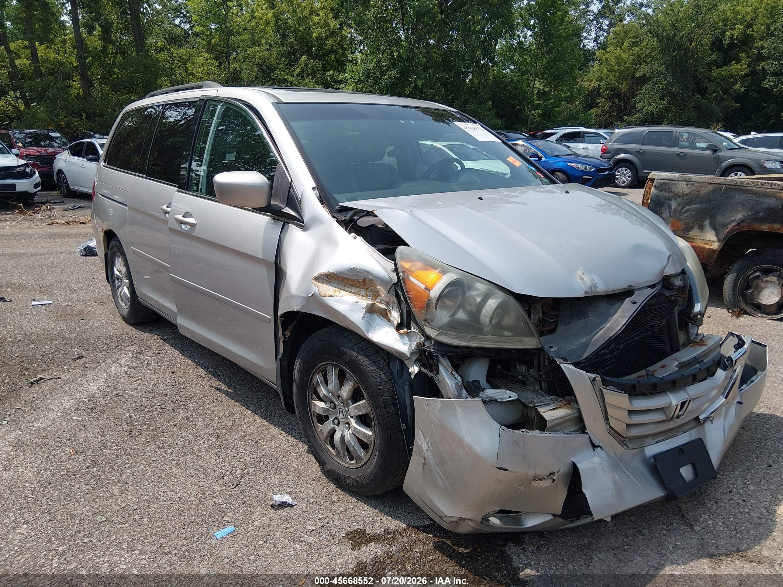 2009 Honda Odyssey Ex-l Silver vin: 5FNRL38799B025088