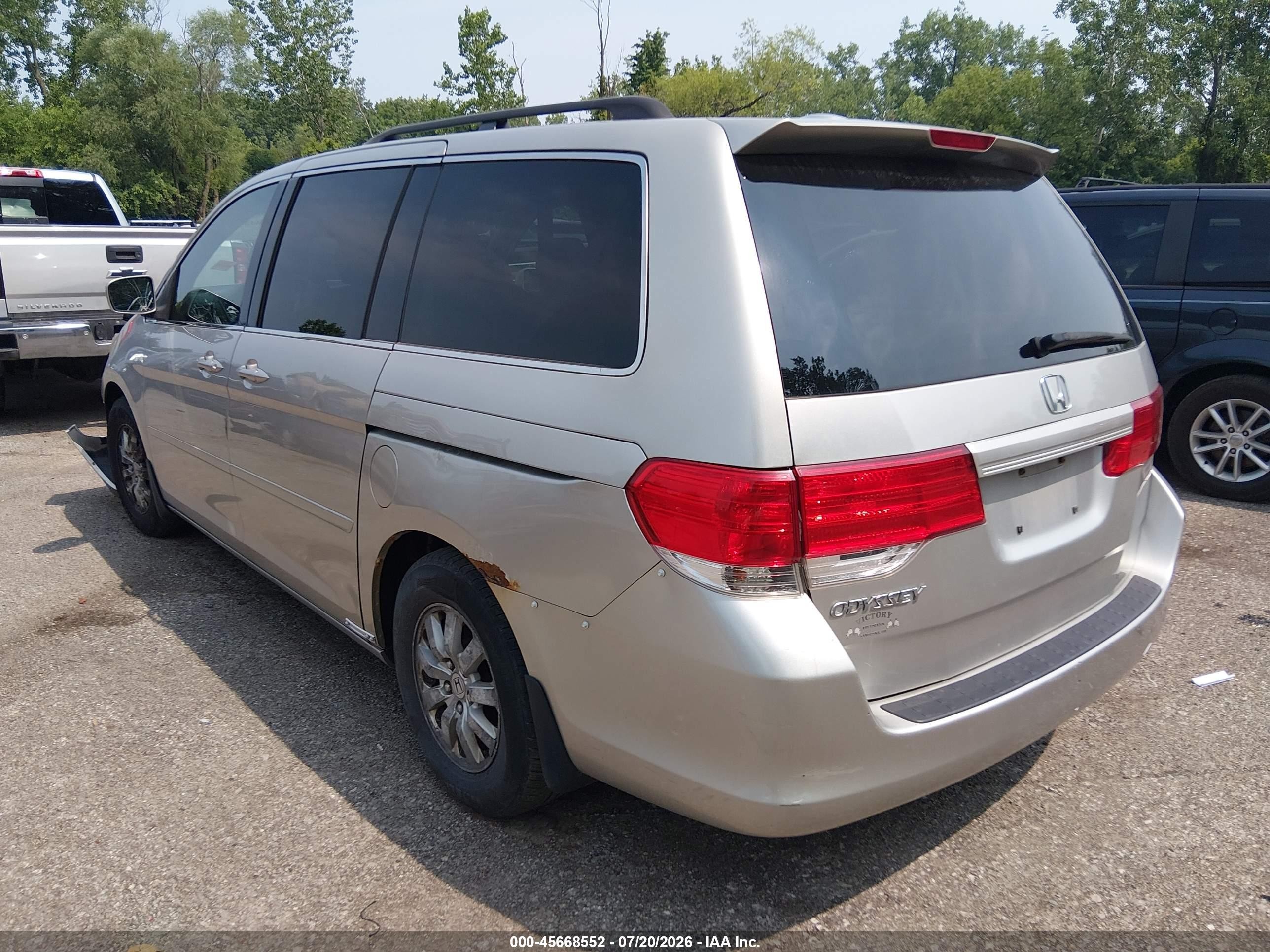 2009 Honda Odyssey Ex-l Silver vin: 5FNRL38799B025088