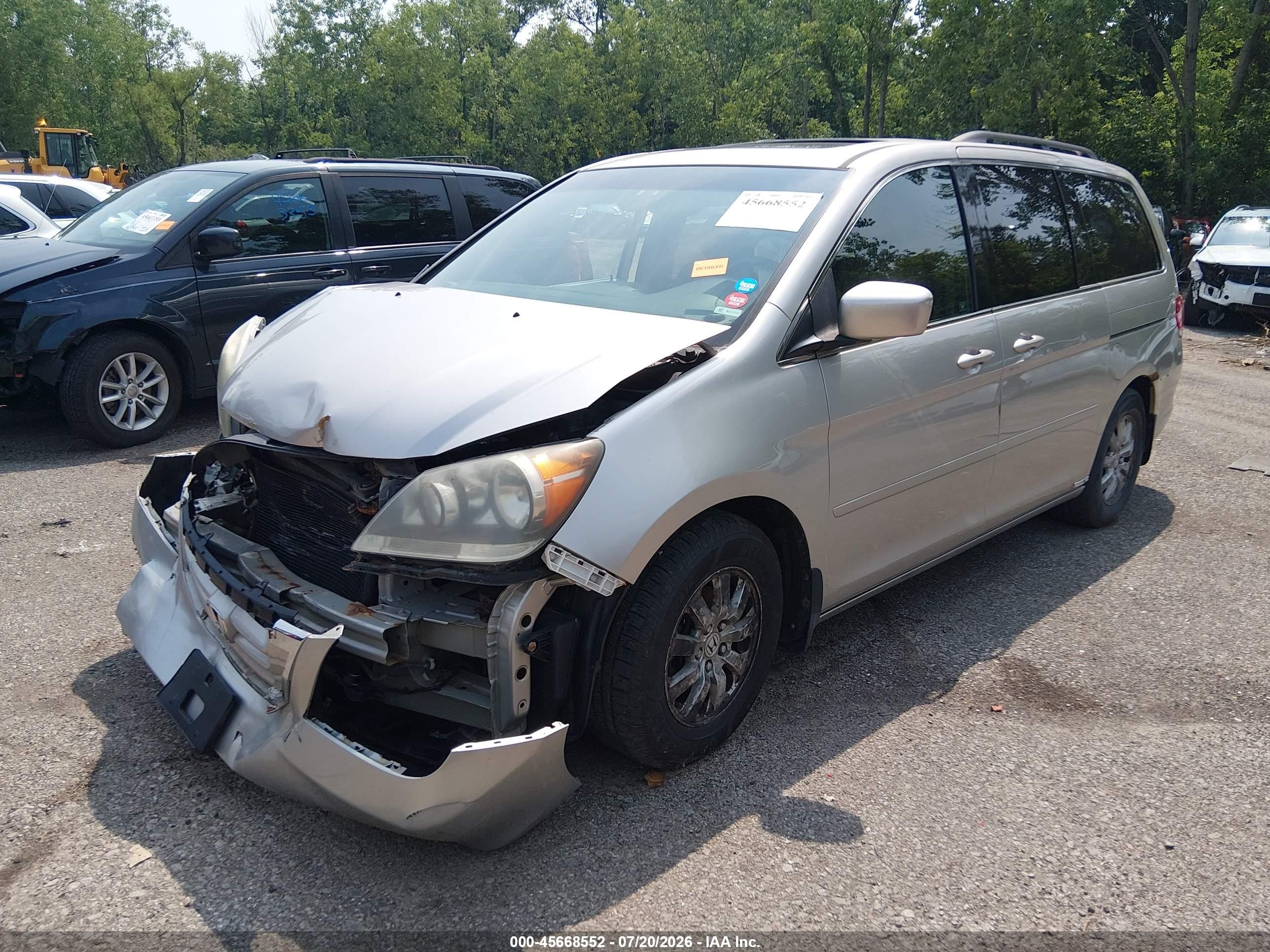 2009 Honda Odyssey Ex-l Silver vin: 5FNRL38799B025088