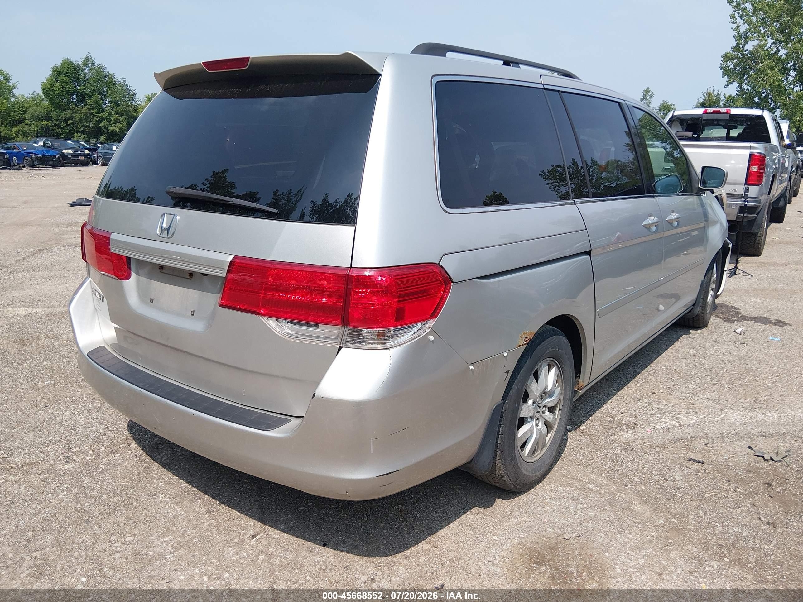 2009 Honda Odyssey Ex-l Silver vin: 5FNRL38799B025088