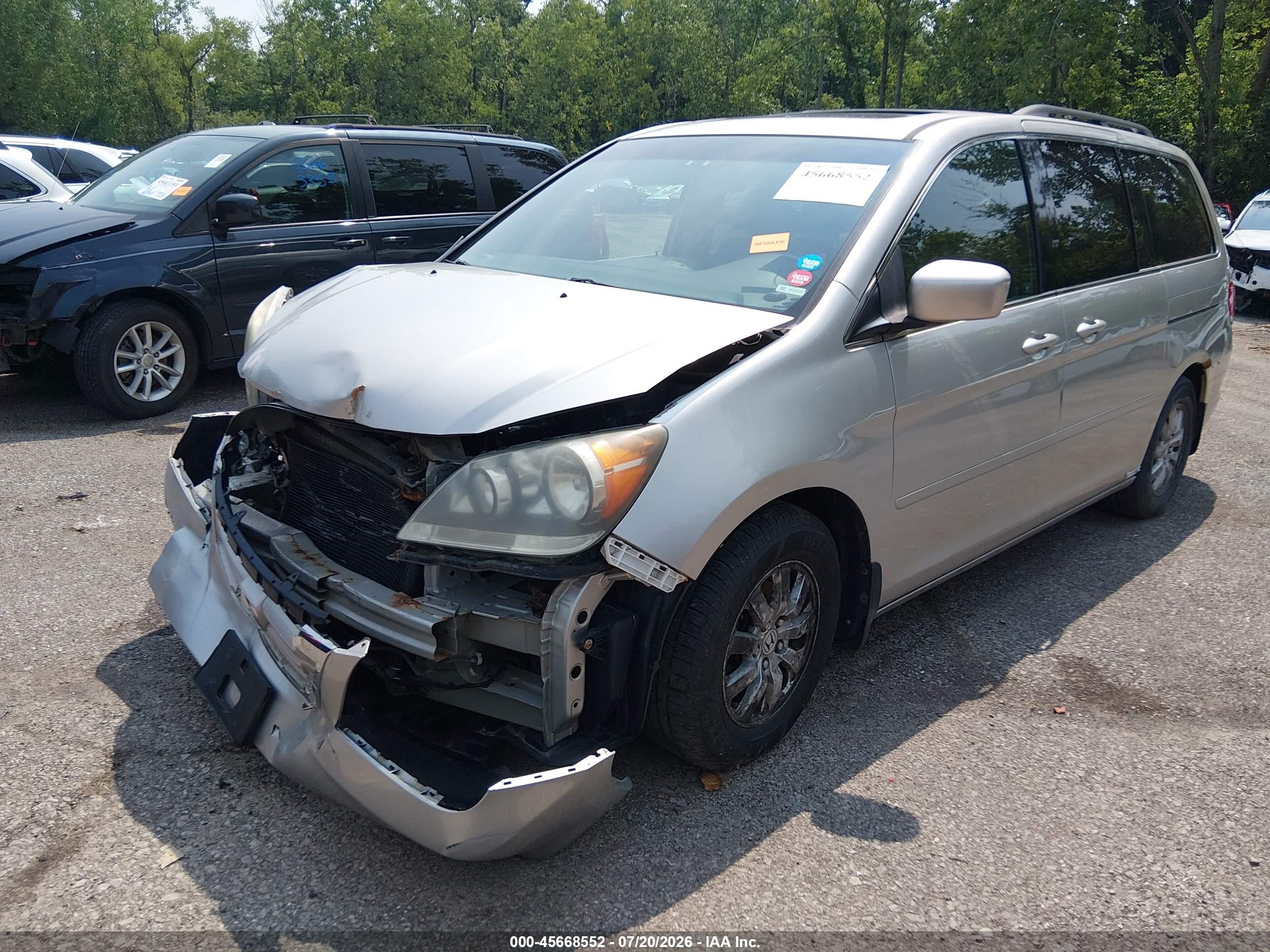 2009 Honda Odyssey Ex-l Silver vin: 5FNRL38799B025088