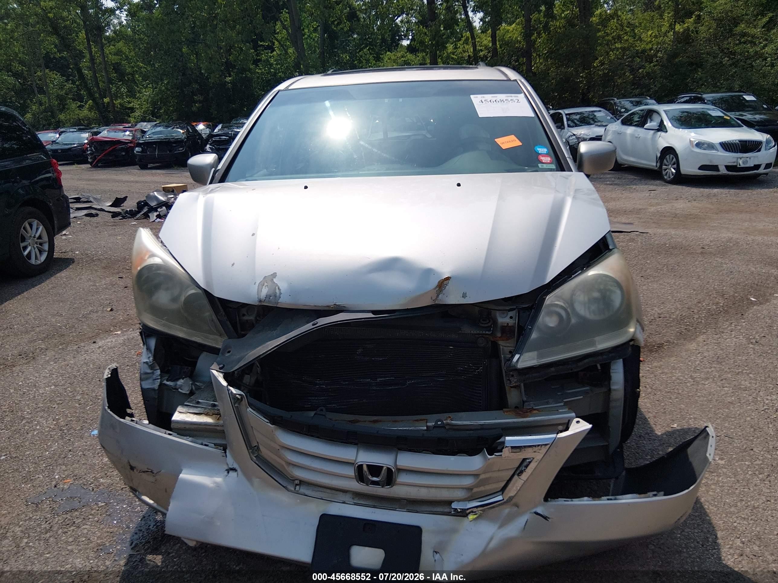 2009 Honda Odyssey Ex-l Silver vin: 5FNRL38799B025088