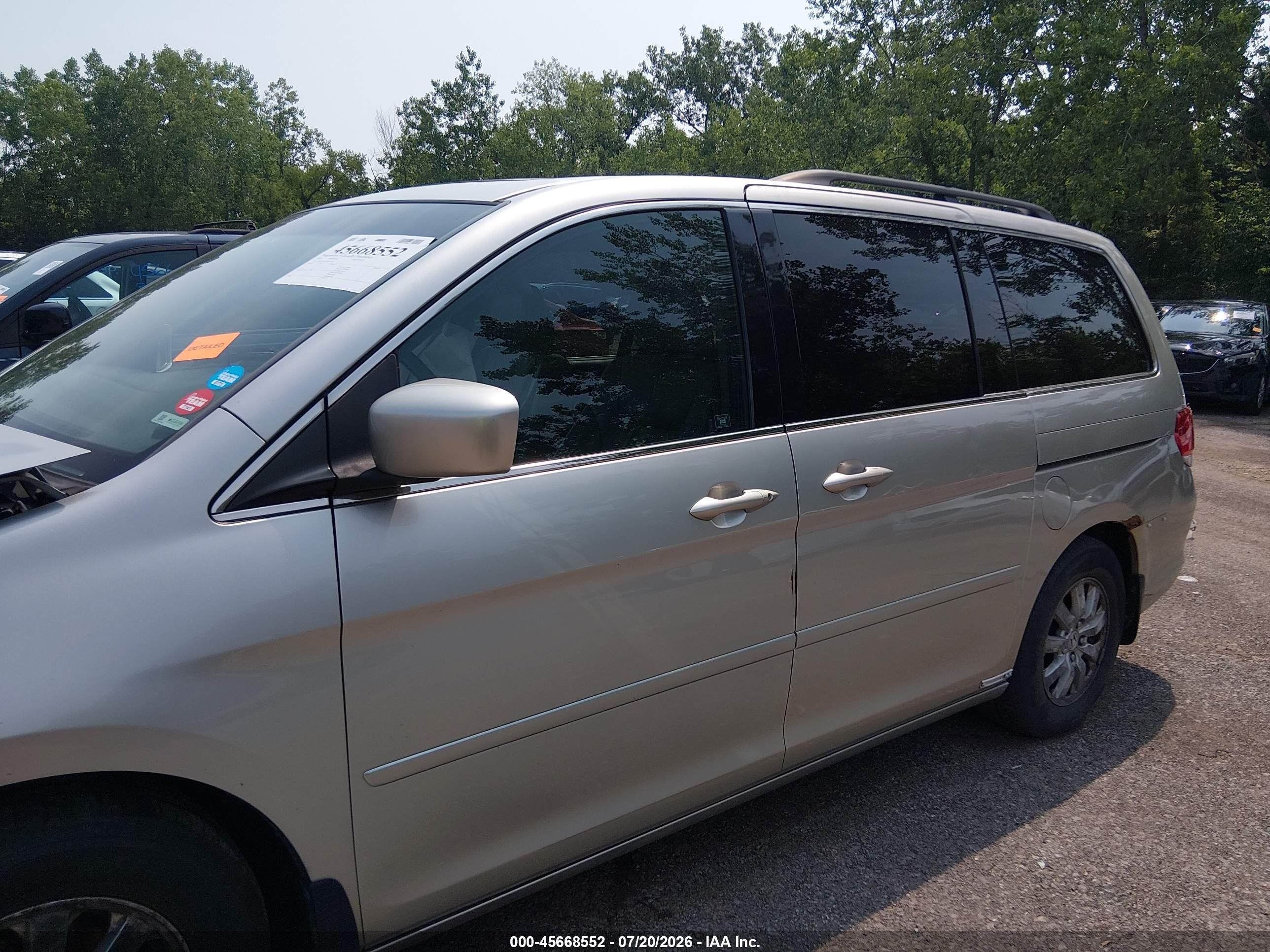 2009 Honda Odyssey Ex-l Silver vin: 5FNRL38799B025088