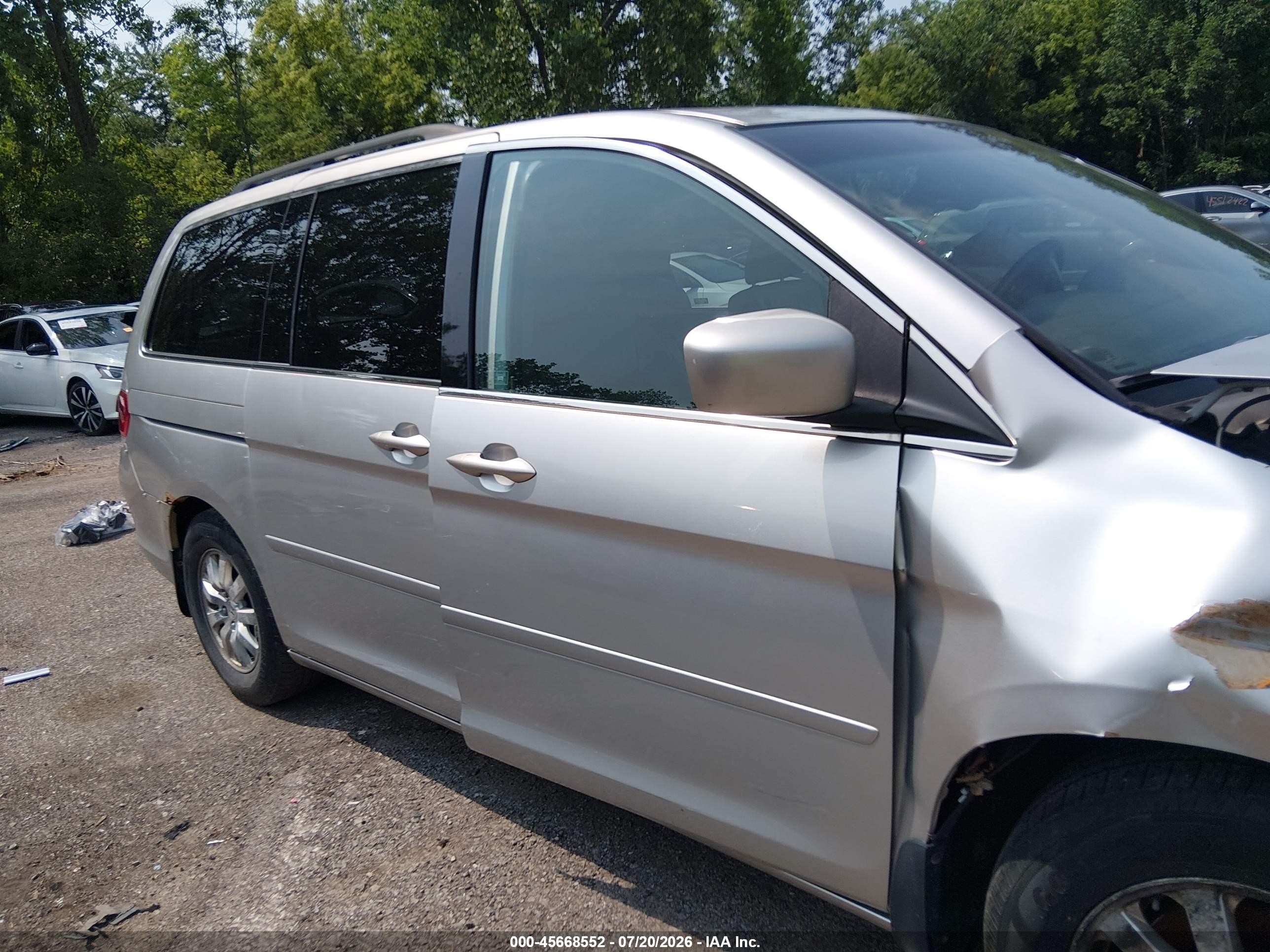2009 Honda Odyssey Ex-l Silver vin: 5FNRL38799B025088