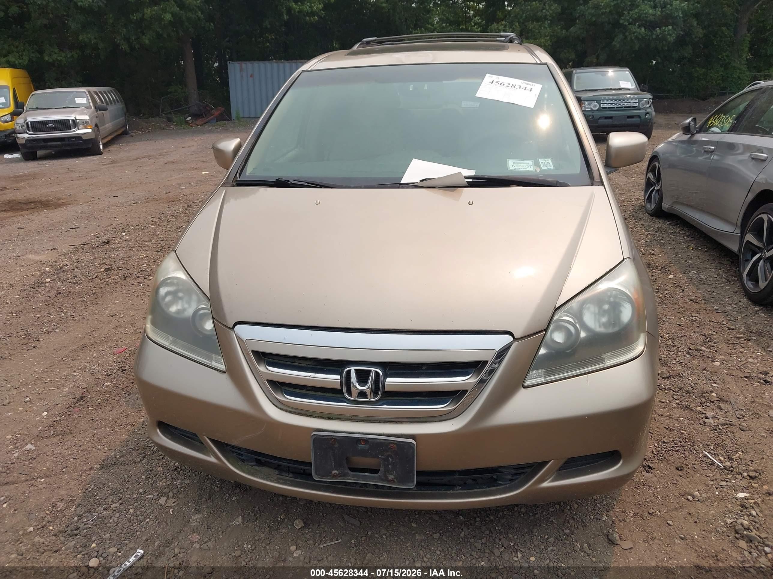 2005 Honda Odyssey Ex-l Gold vin: 5FNRL387X5B011775