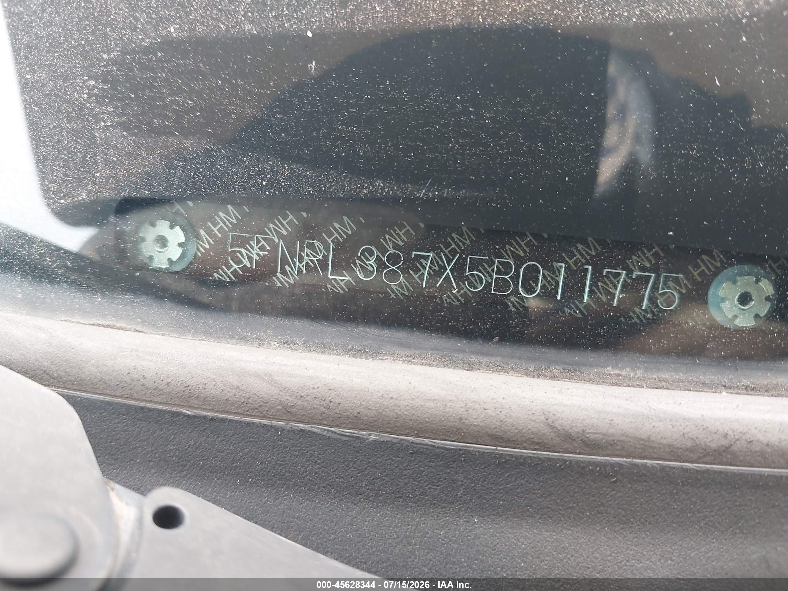 2005 Honda Odyssey Ex-l Gold vin: 5FNRL387X5B011775