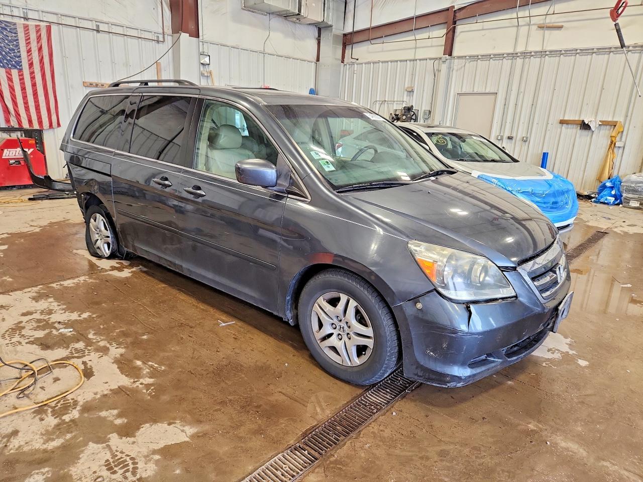 2005 Honda Odyssey Exl Gray vin: 5FNRL387X5B043271