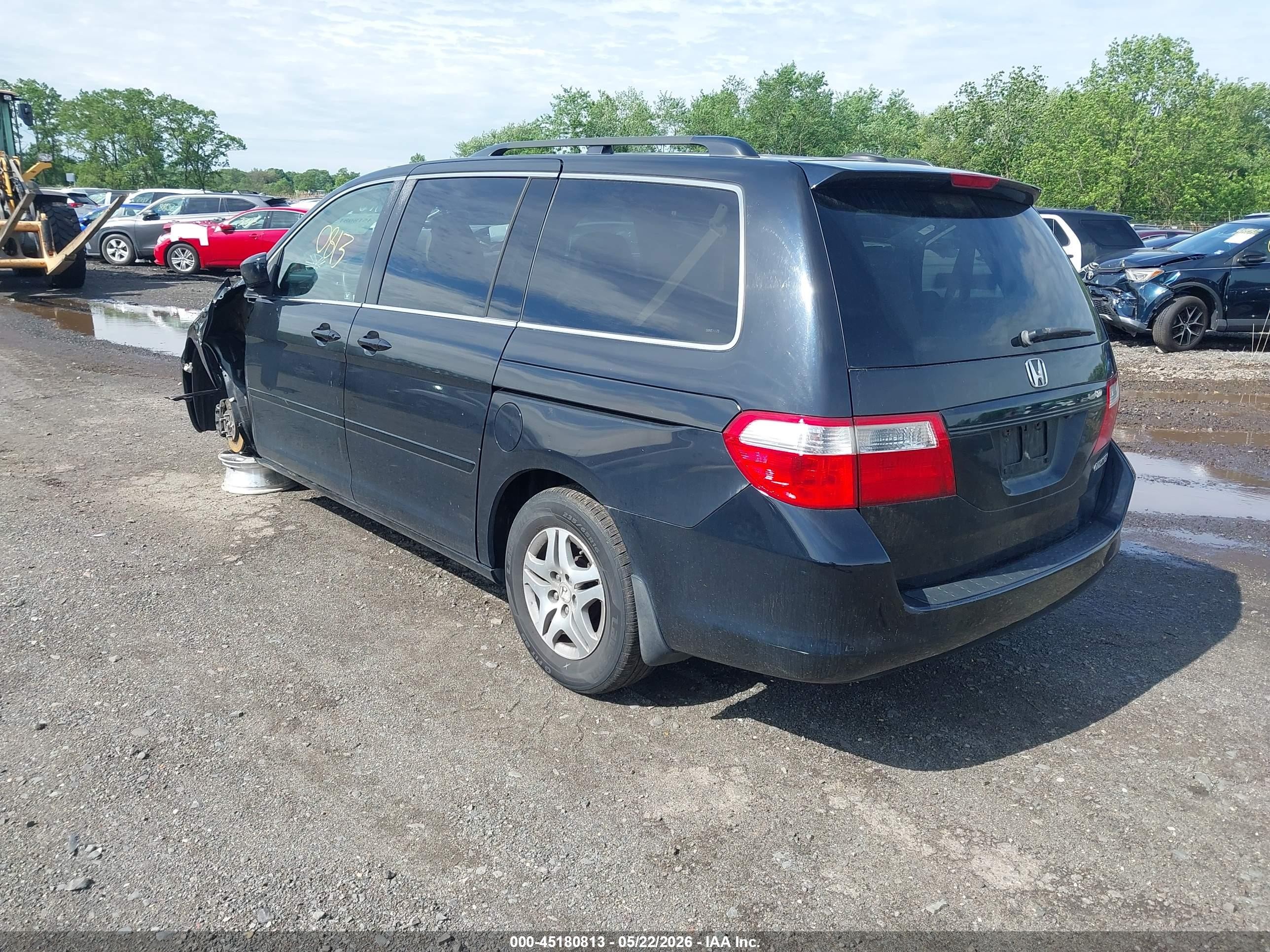 2005 Honda Odyssey Ex-l Black vin: 5FNRL387X5B051175