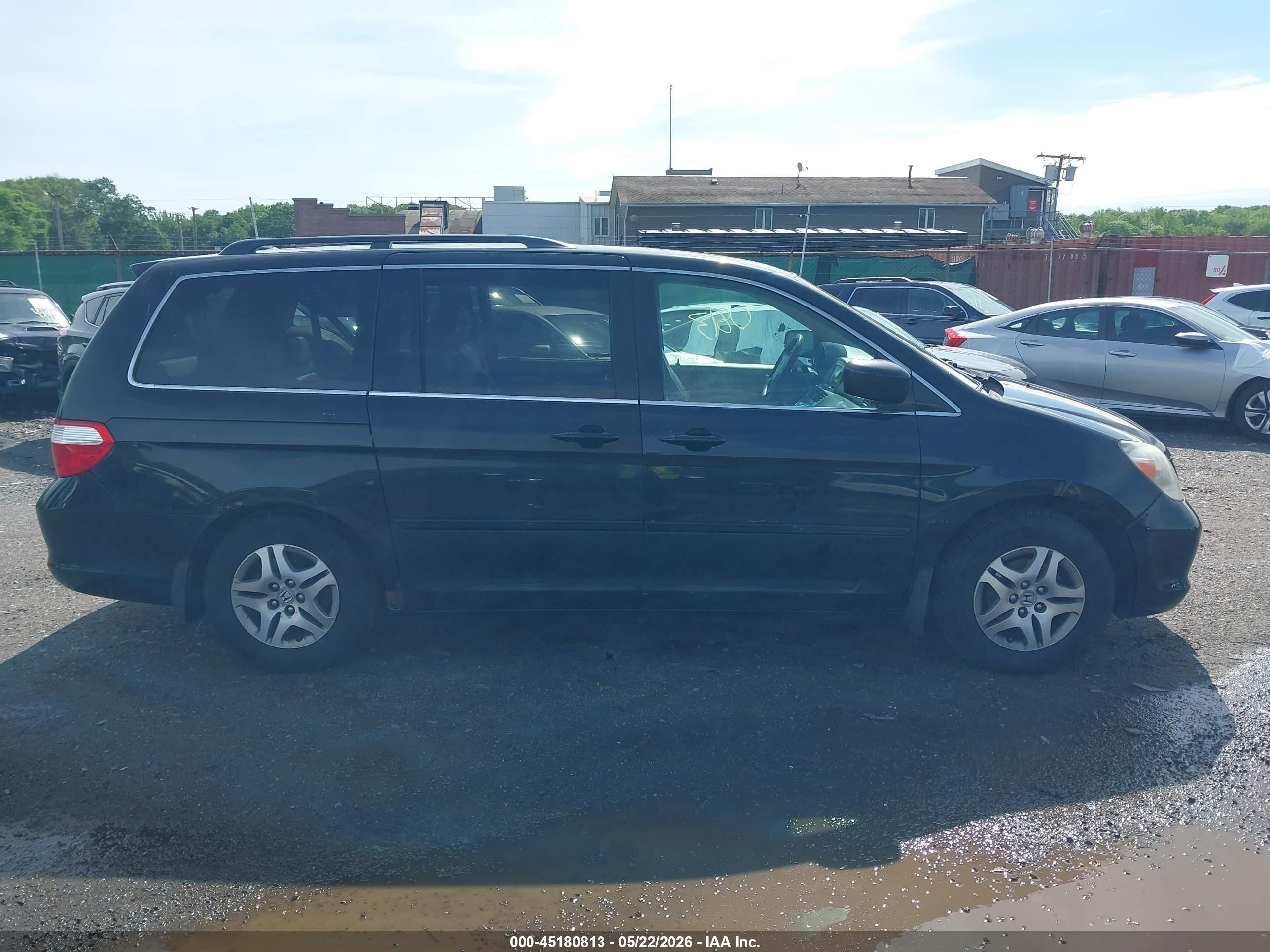 2005 Honda Odyssey Ex-l Black vin: 5FNRL387X5B051175