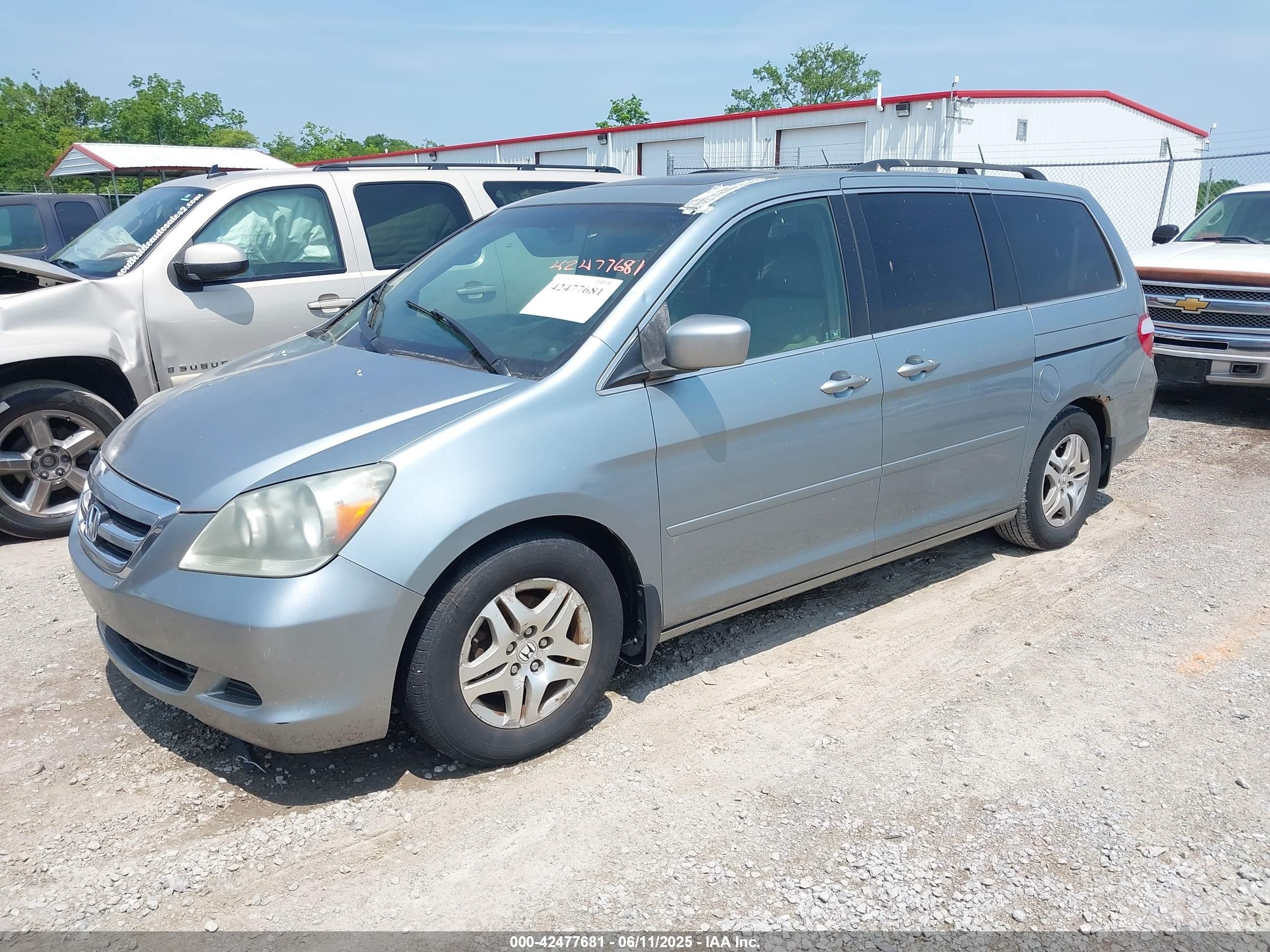 2005 Honda Odyssey Ex-l Silver vin: 5FNRL387X5B065190