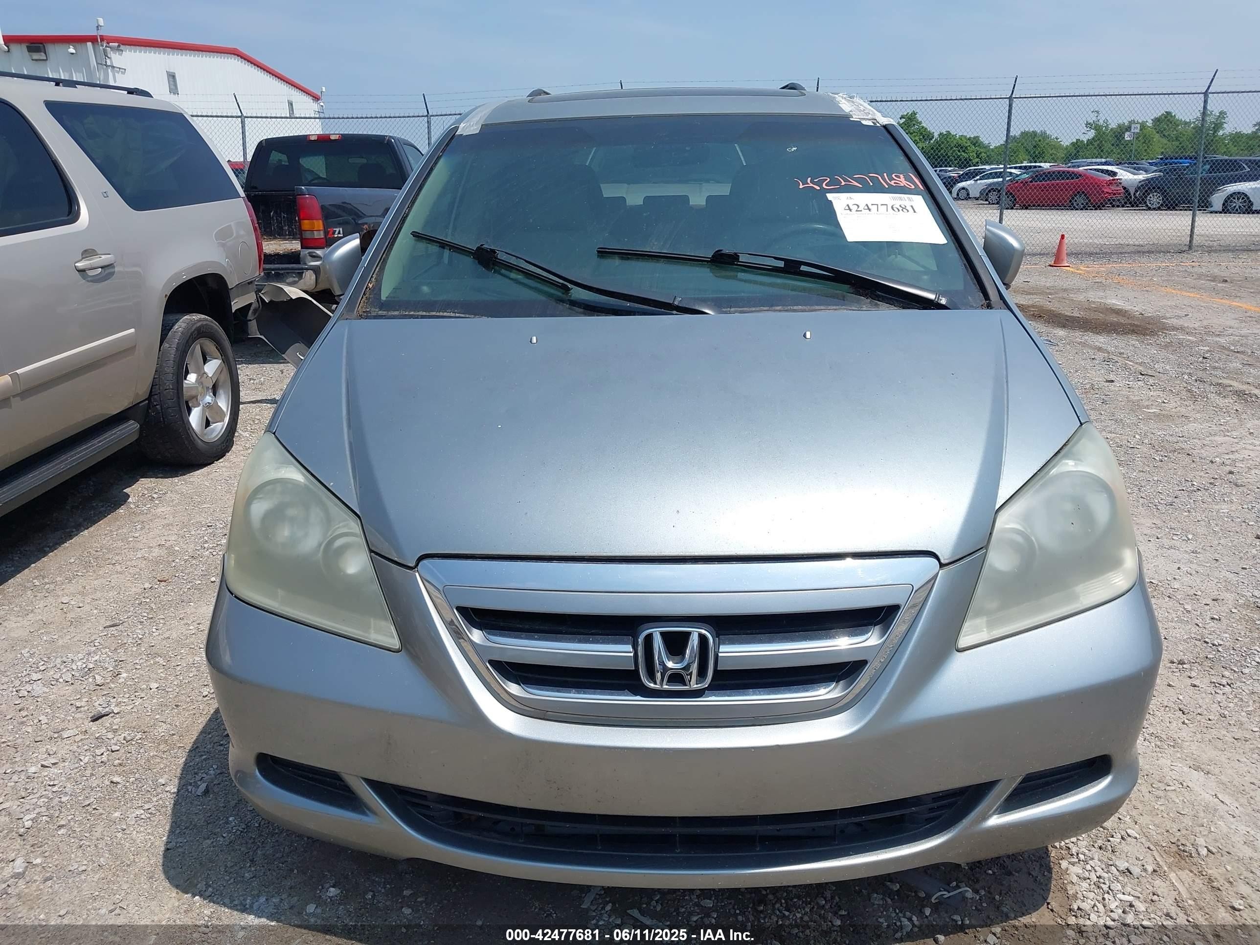 2005 Honda Odyssey Ex-l Silver vin: 5FNRL387X5B065190