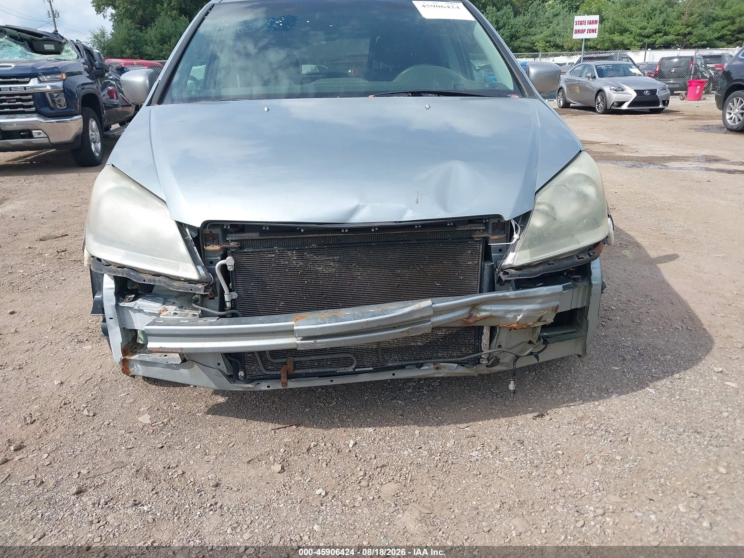 2005 Honda Odyssey Ex-l Light Blue vin: 5FNRL387X5B066260
