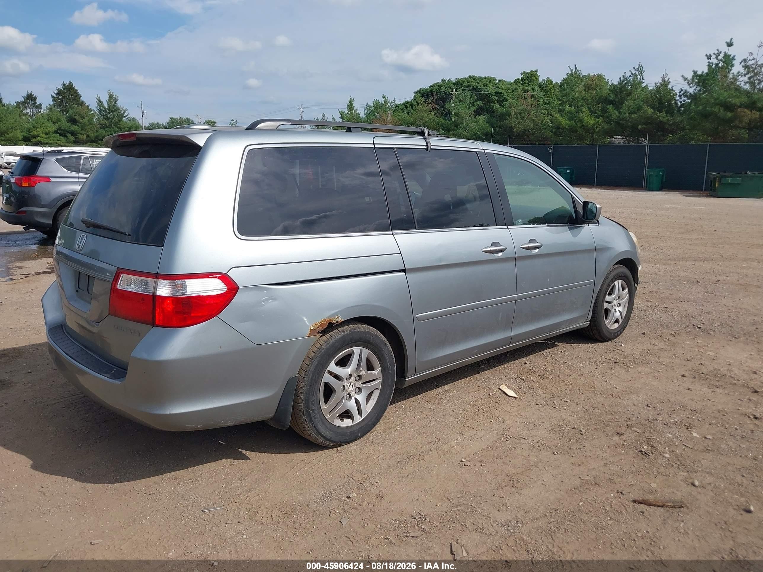 2005 Honda Odyssey Ex-l Light Blue vin: 5FNRL387X5B066260