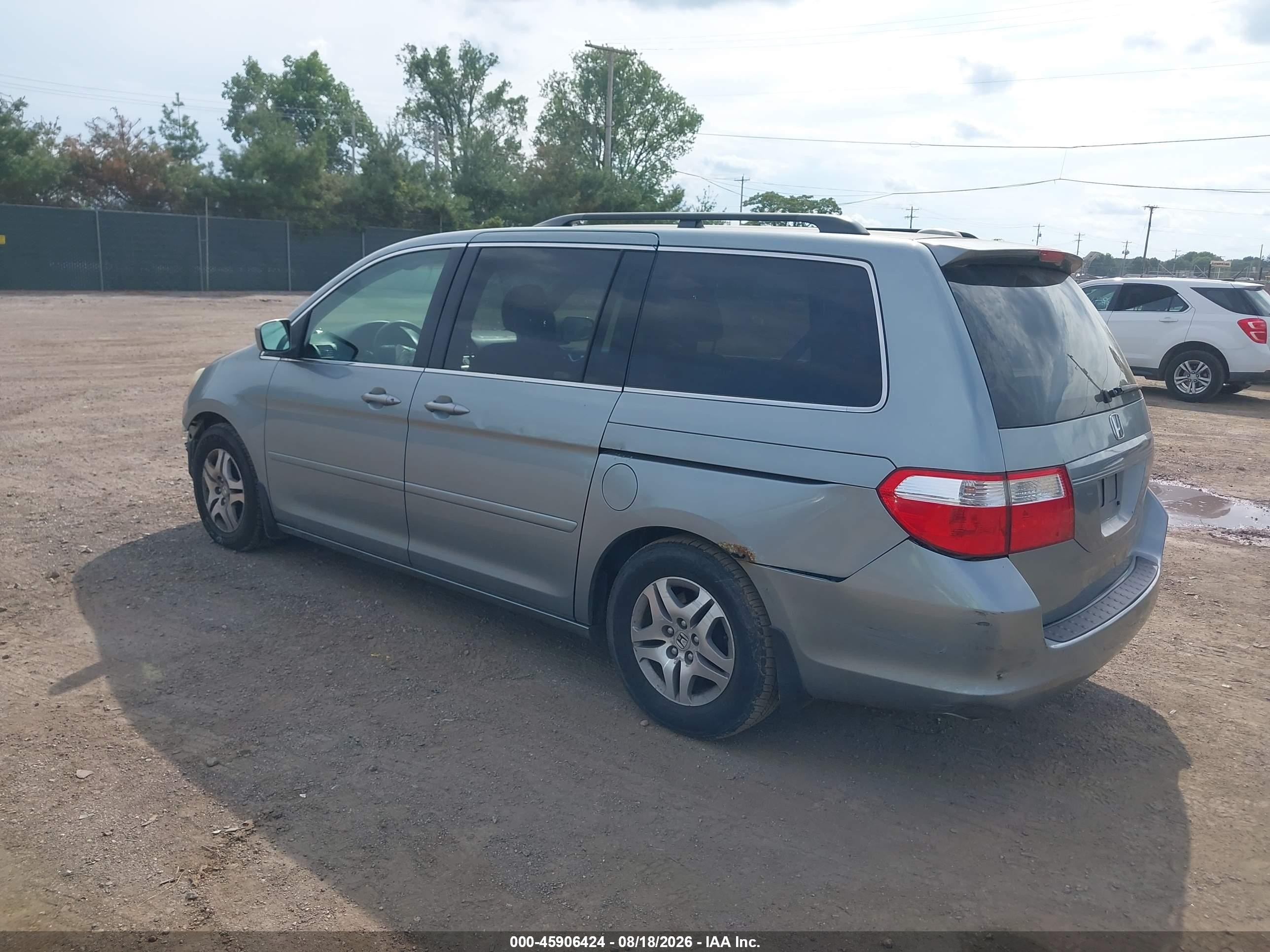 2005 Honda Odyssey Ex-l Light Blue vin: 5FNRL387X5B066260