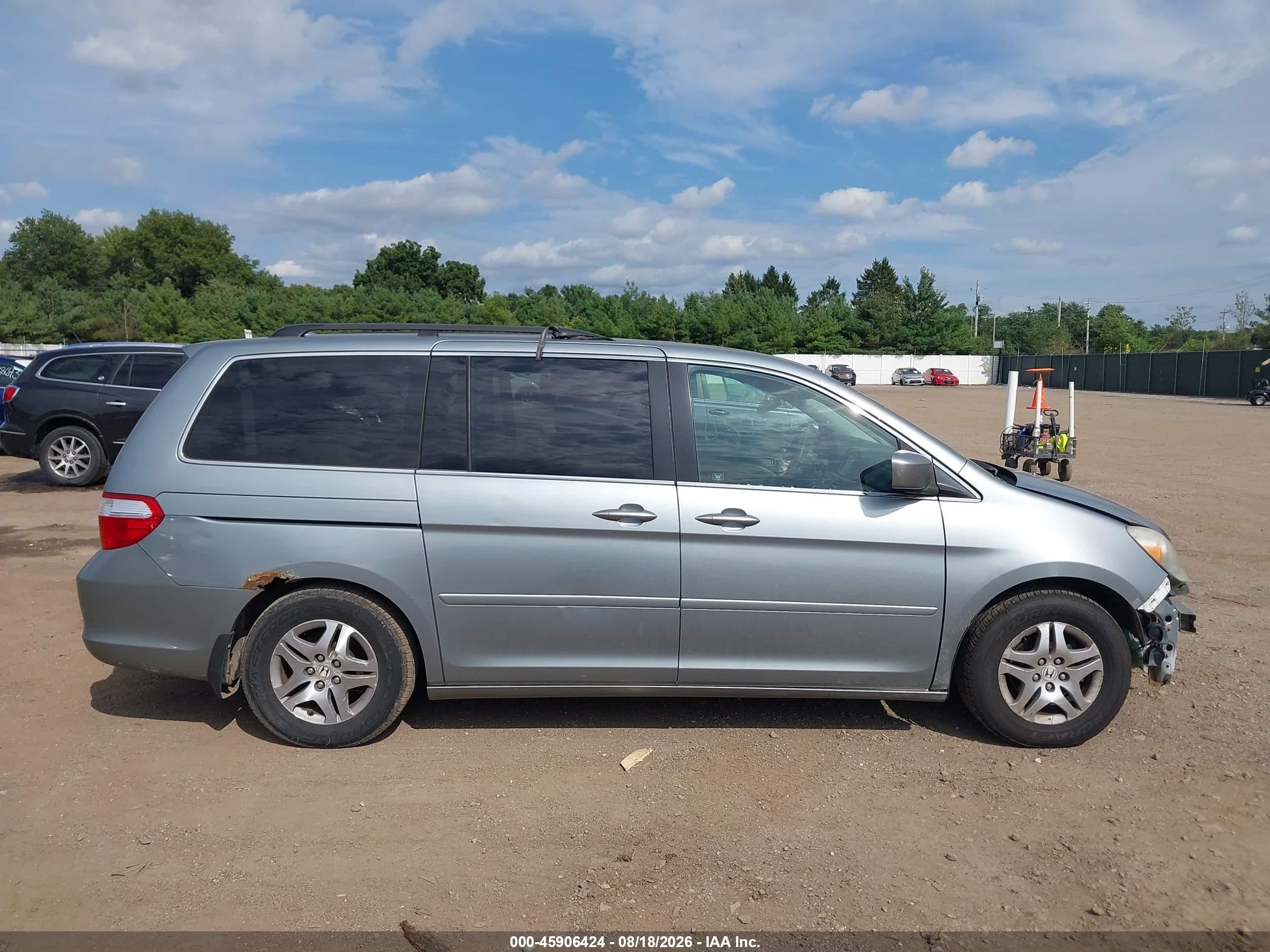 2005 Honda Odyssey Ex-l Light Blue vin: 5FNRL387X5B066260