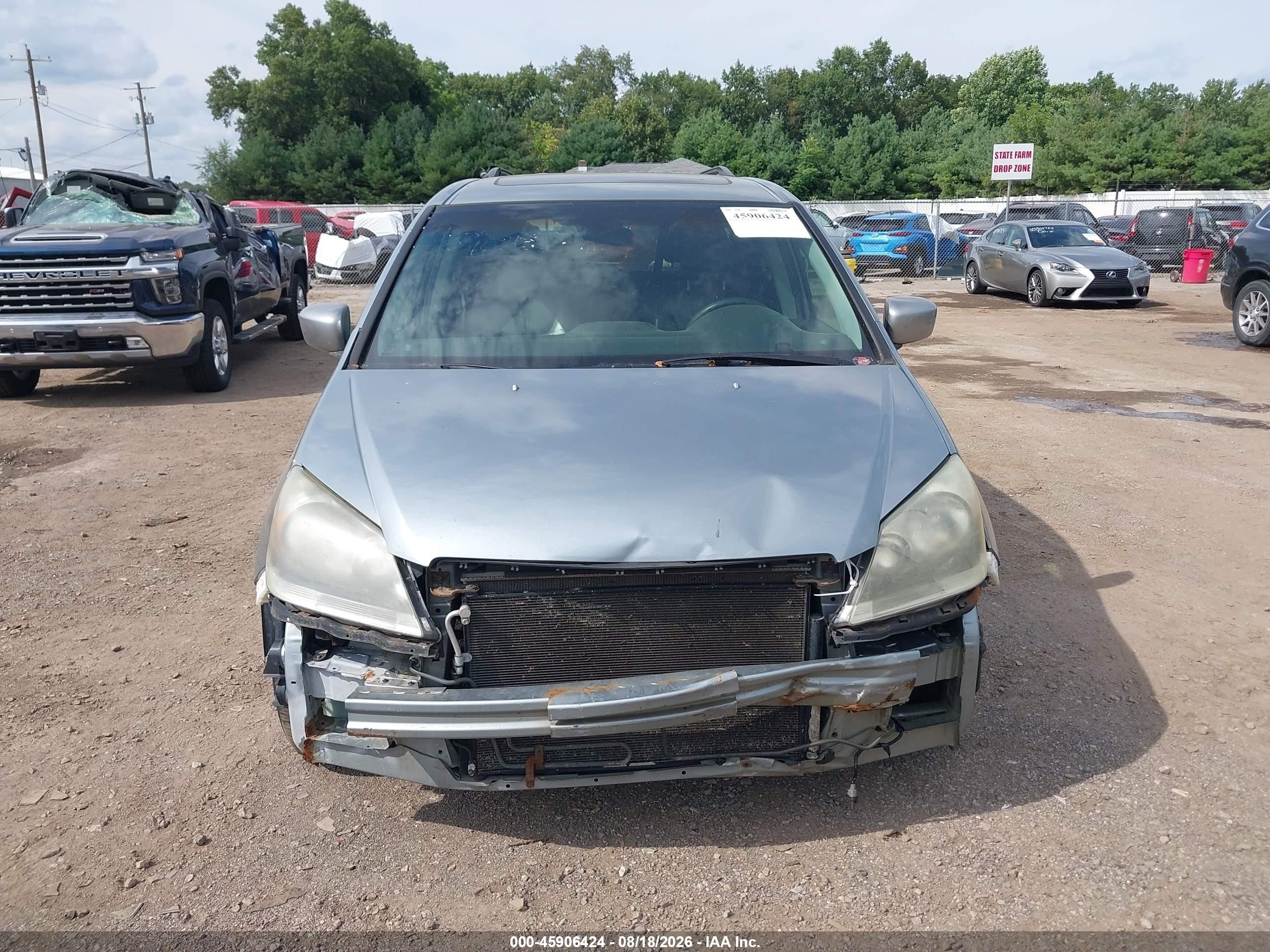 2005 Honda Odyssey Ex-l Light Blue vin: 5FNRL387X5B066260
