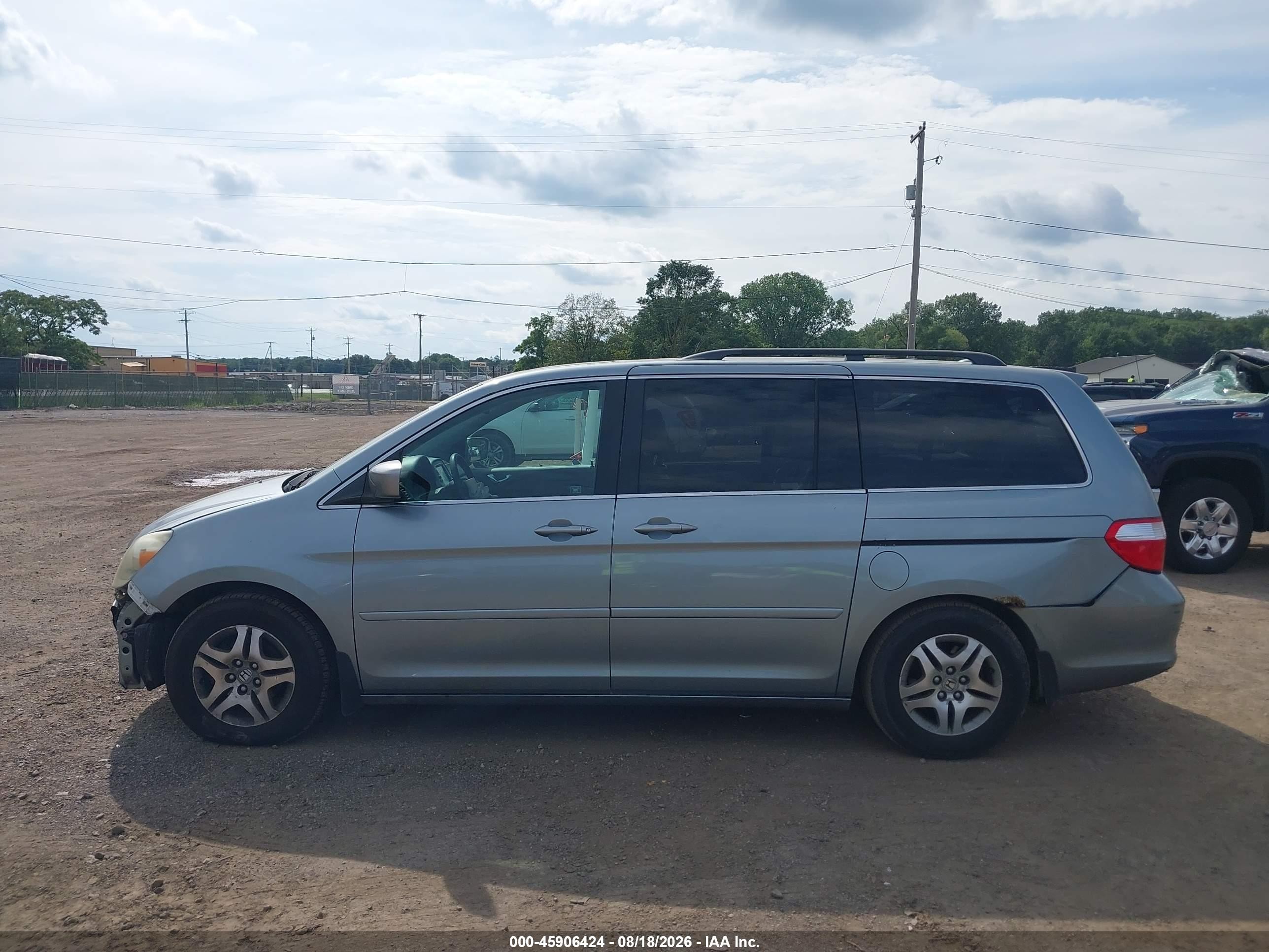 2005 Honda Odyssey Ex-l Light Blue vin: 5FNRL387X5B066260