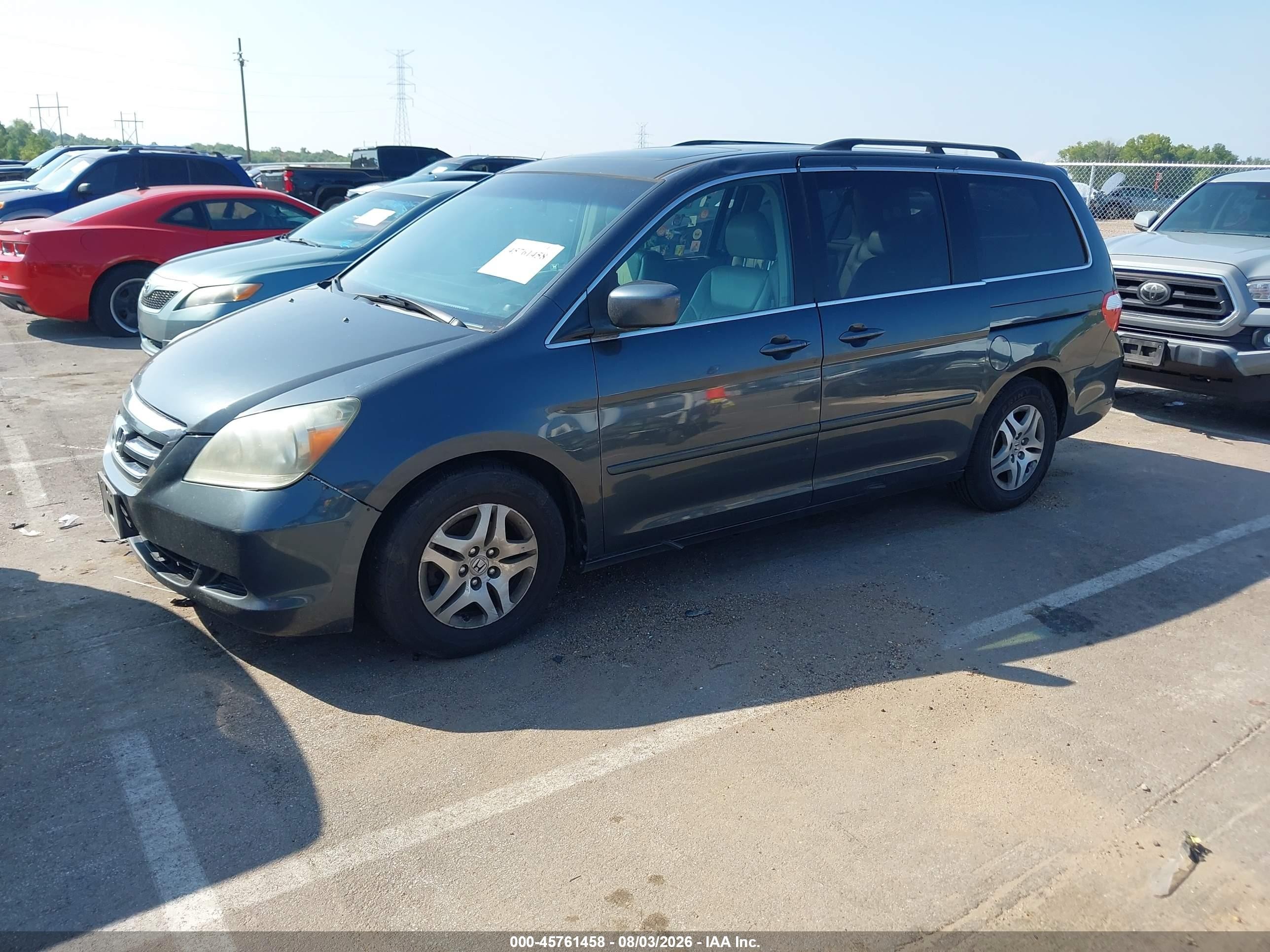 2005 Honda Odyssey Ex-l Зеленый vin: 5FNRL387X5B084600