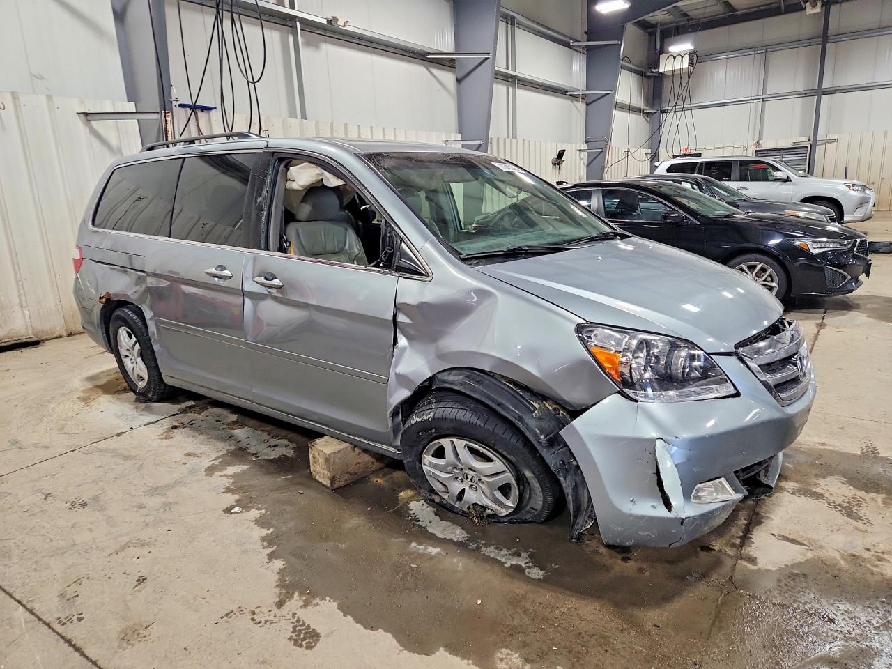 2005 Honda Odyssey Exl Gray vin: 5FNRL387X5B132886