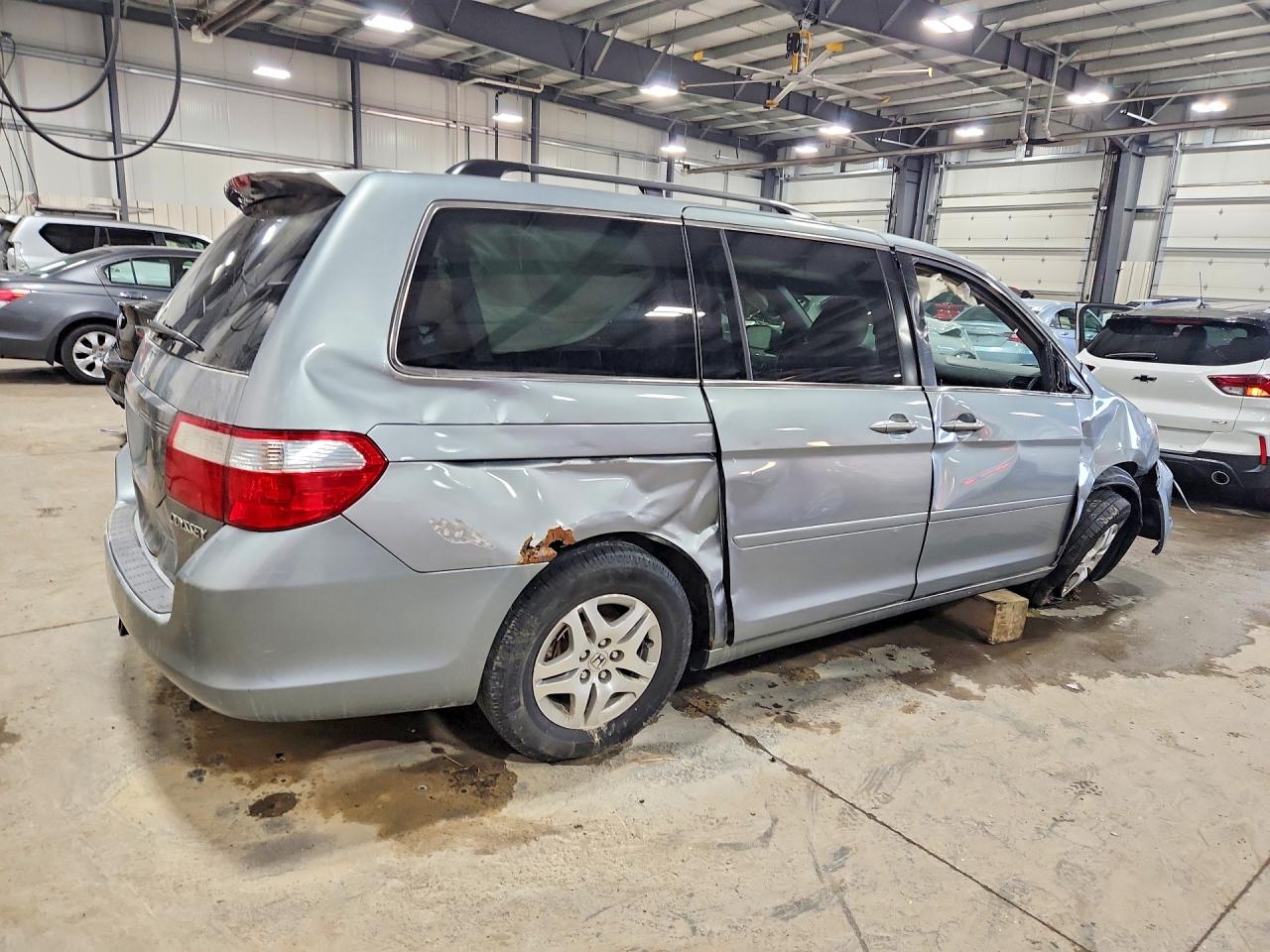 2005 Honda Odyssey Exl Gray vin: 5FNRL387X5B132886