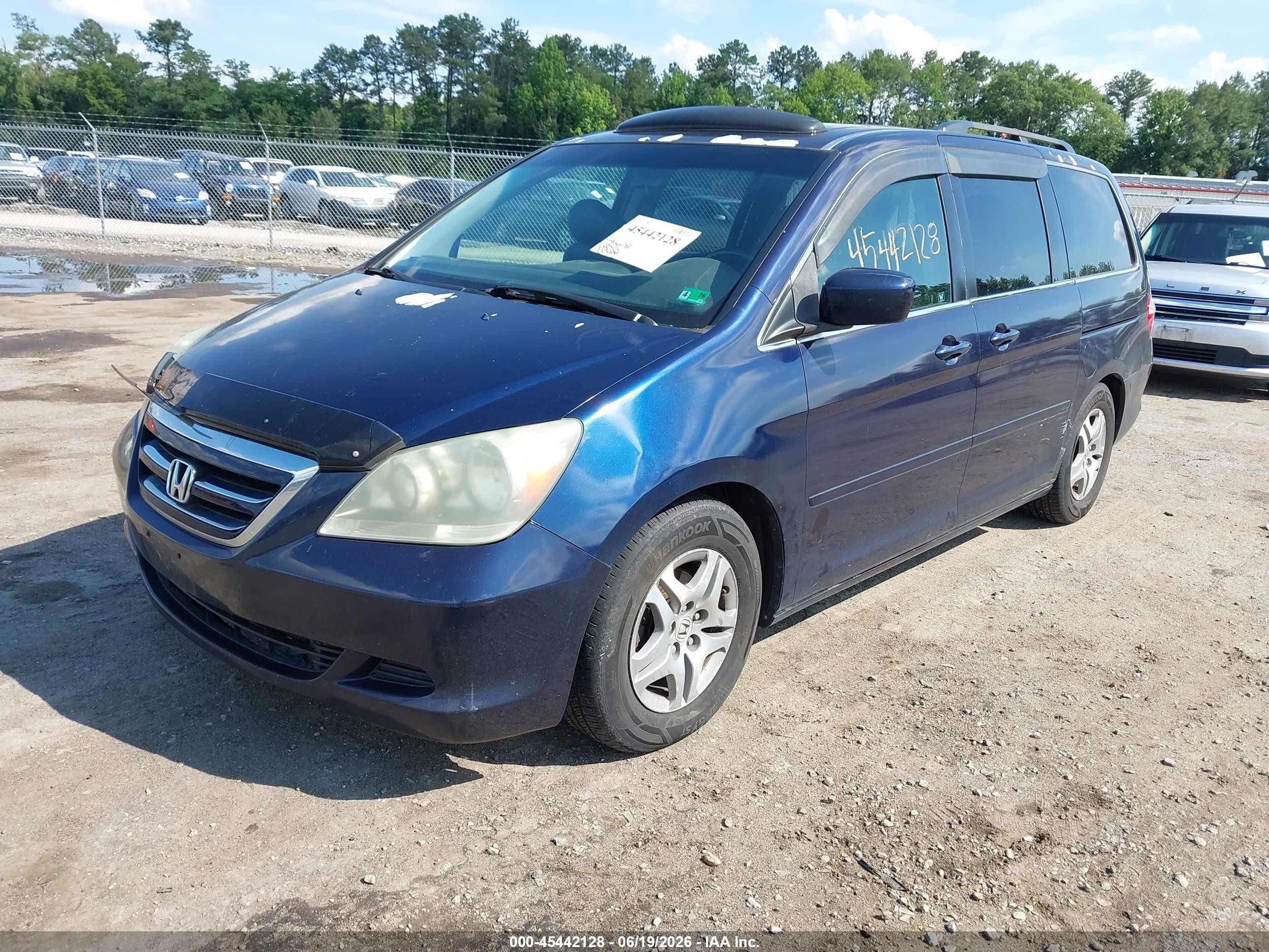 2006 Honda Odyssey Ex-l Синий vin: 5FNRL387X6B004455