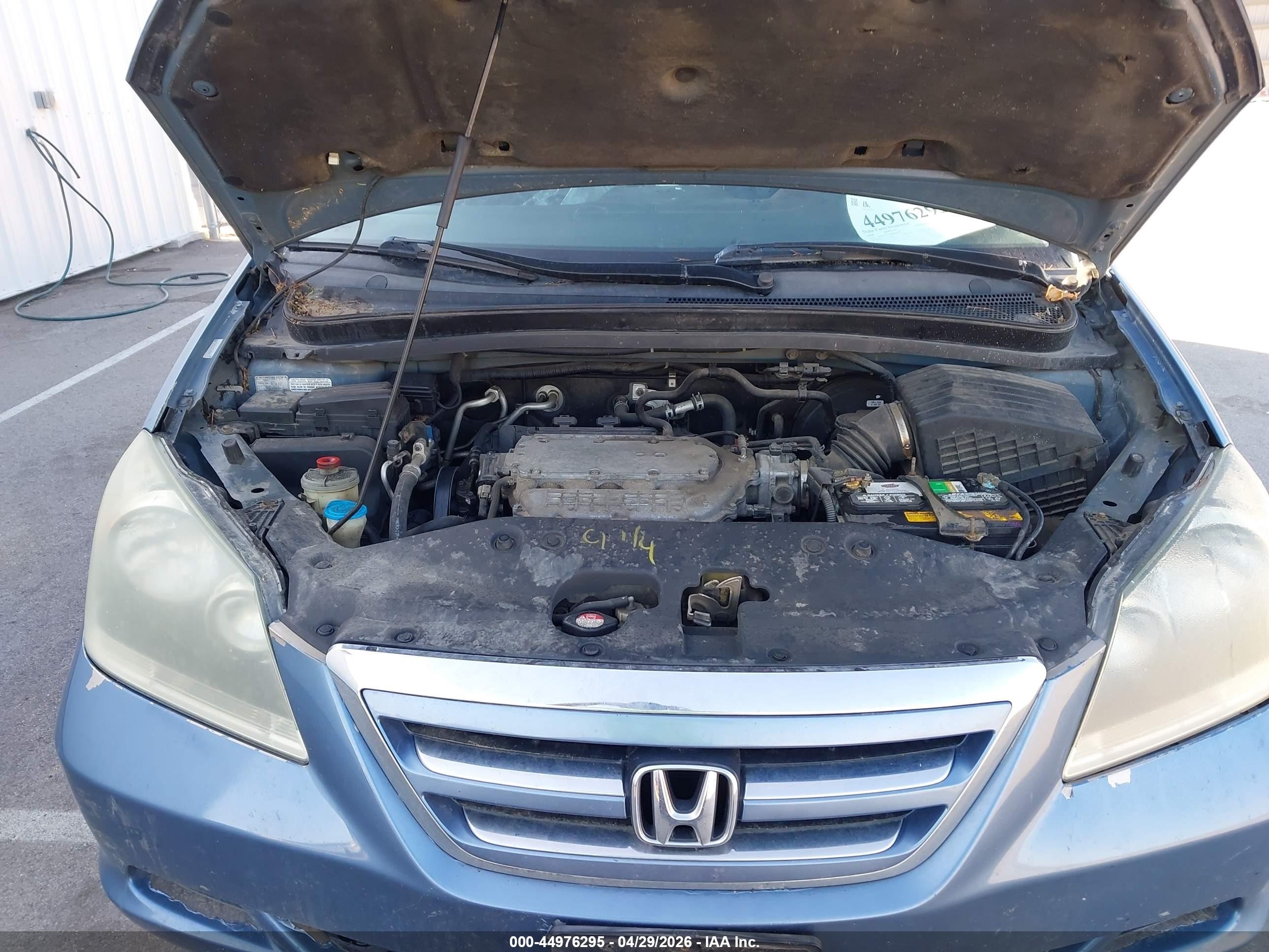 2006 Honda Odyssey Ex-l Blue vin: 5FNRL387X6B046446