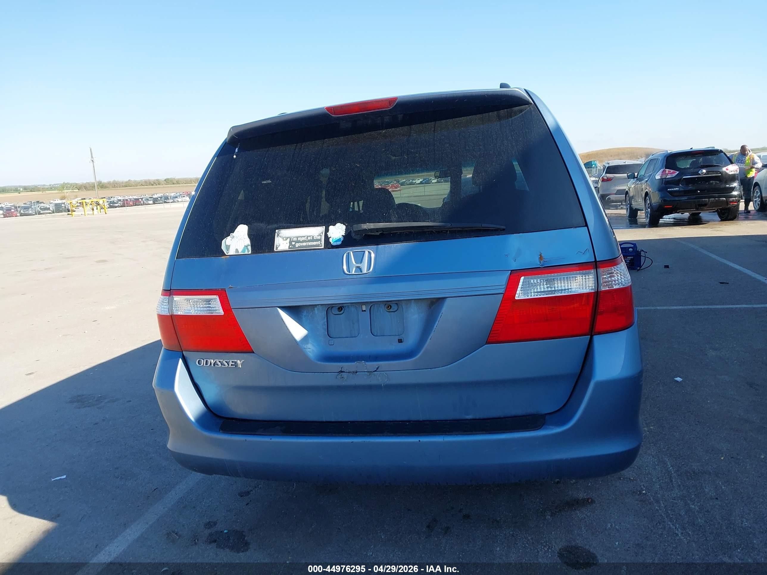 2006 Honda Odyssey Ex-l Blue vin: 5FNRL387X6B046446