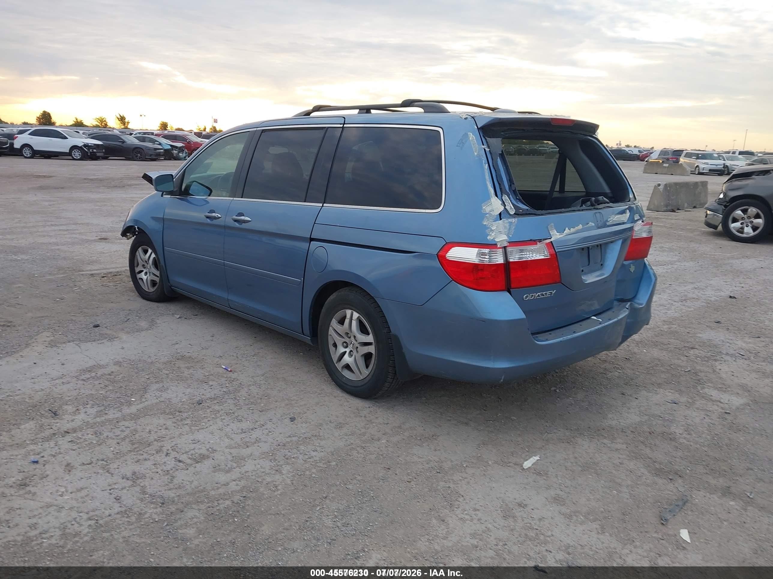 2006 Honda Odyssey Ex-l Blue vin: 5FNRL387X6B106418