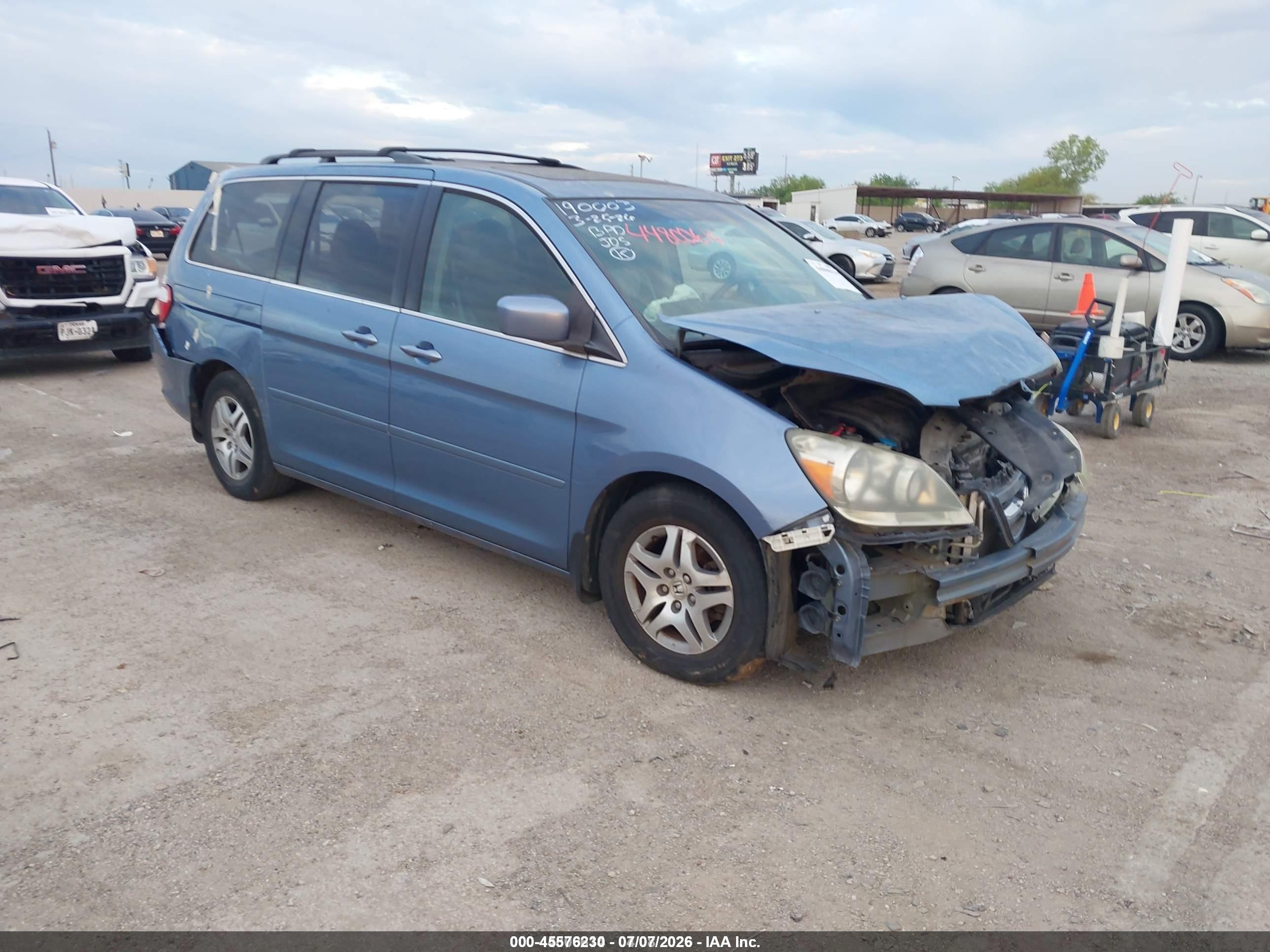 2006 Honda Odyssey Ex-l Blue vin: 5FNRL387X6B106418