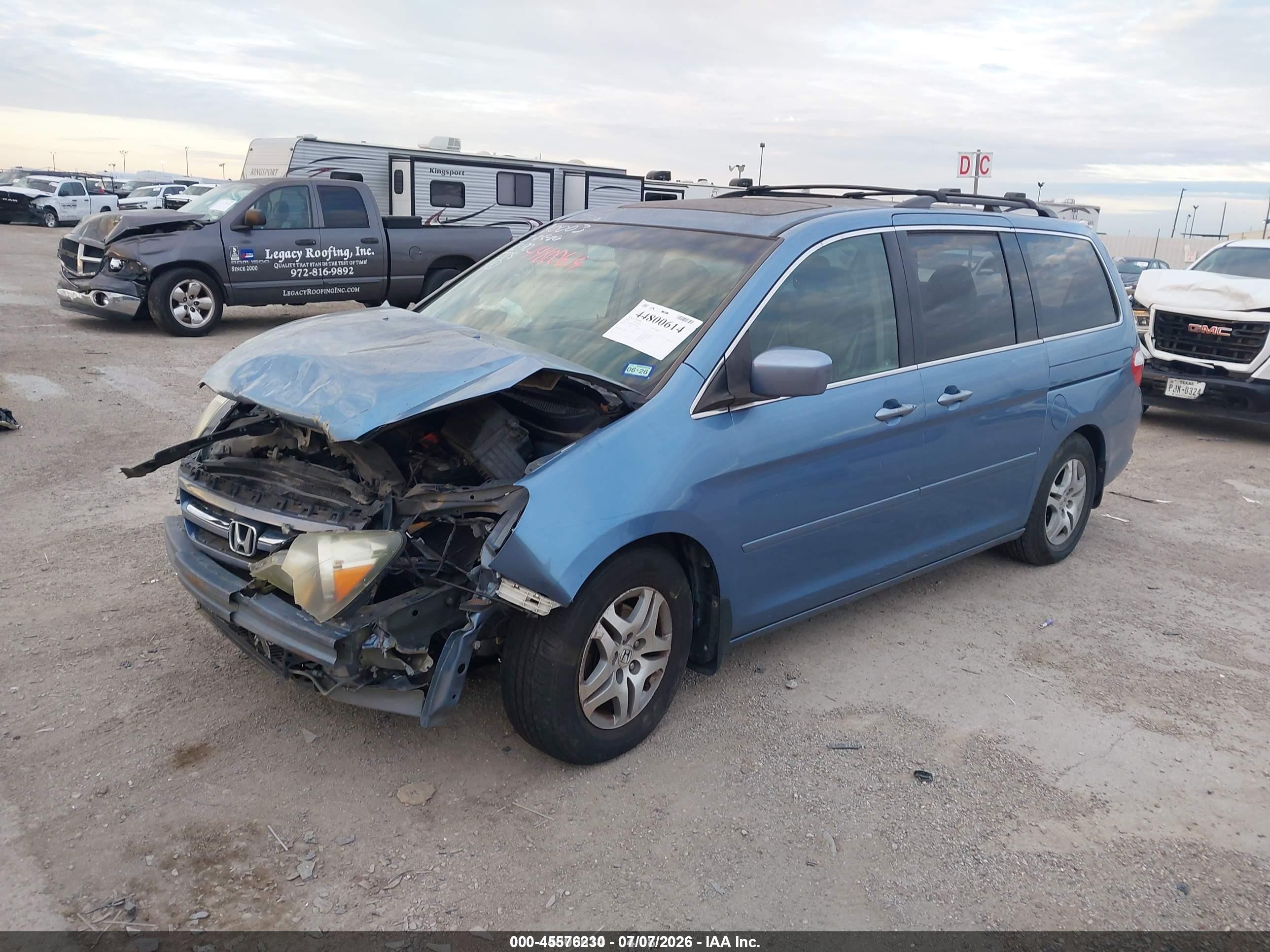 2006 Honda Odyssey Ex-l Blue vin: 5FNRL387X6B106418