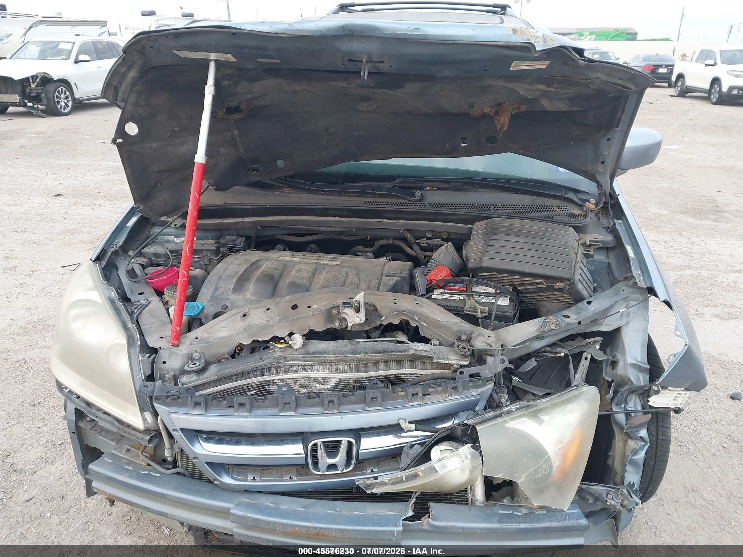 2006 Honda Odyssey Ex-l Blue vin: 5FNRL387X6B106418