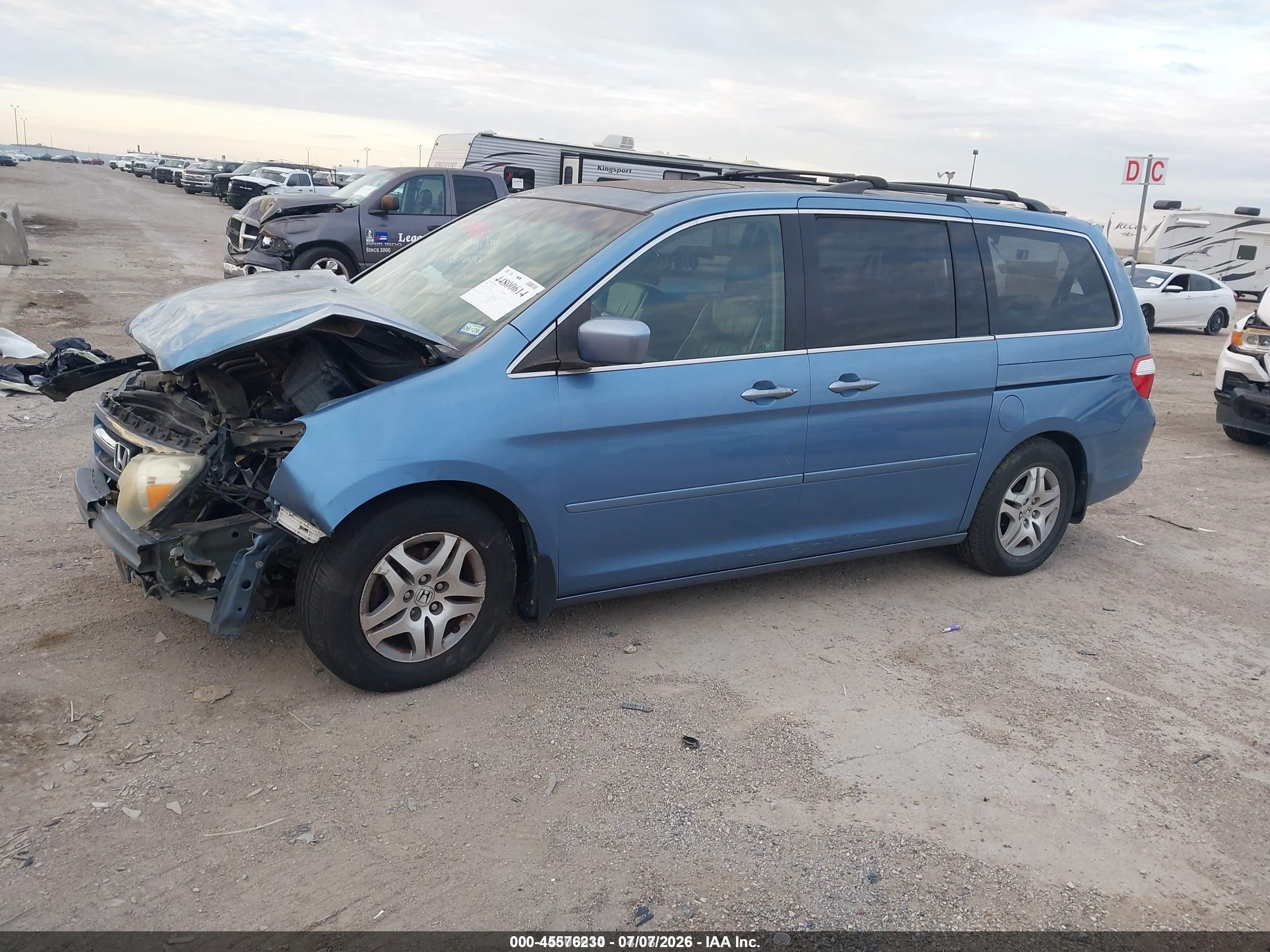 2006 Honda Odyssey Ex-l Blue vin: 5FNRL387X6B106418