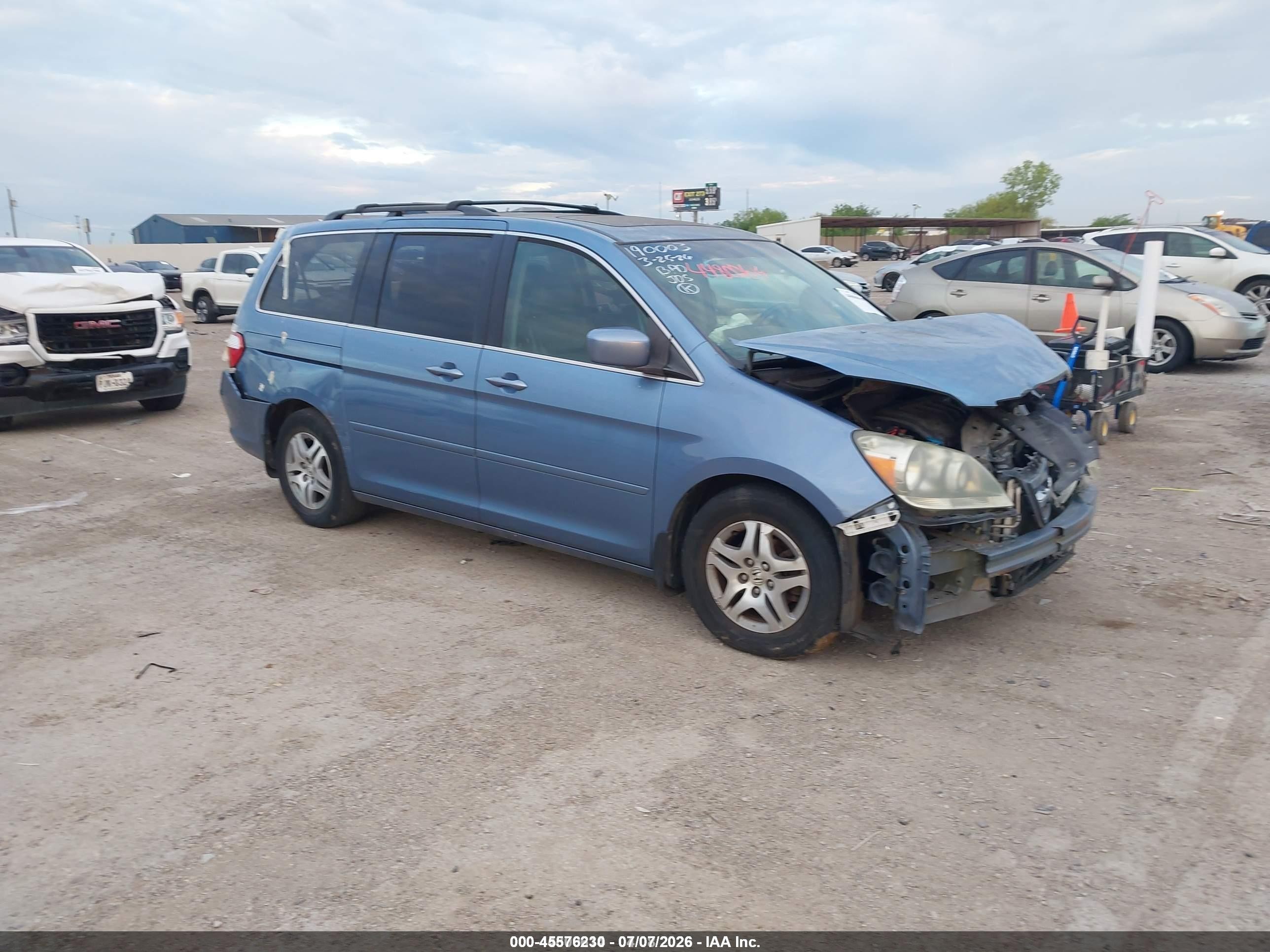 2006 Honda Odyssey Ex-l Blue vin: 5FNRL387X6B106418