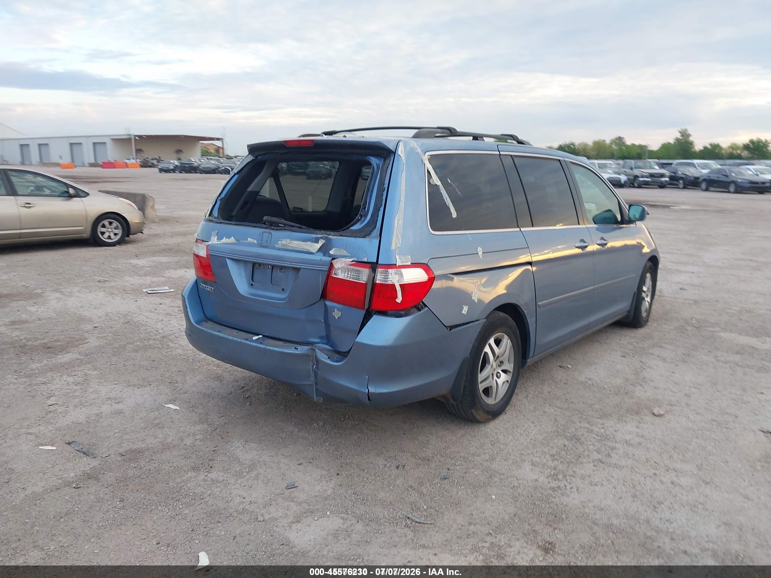 2006 Honda Odyssey Ex-l Blue vin: 5FNRL387X6B106418