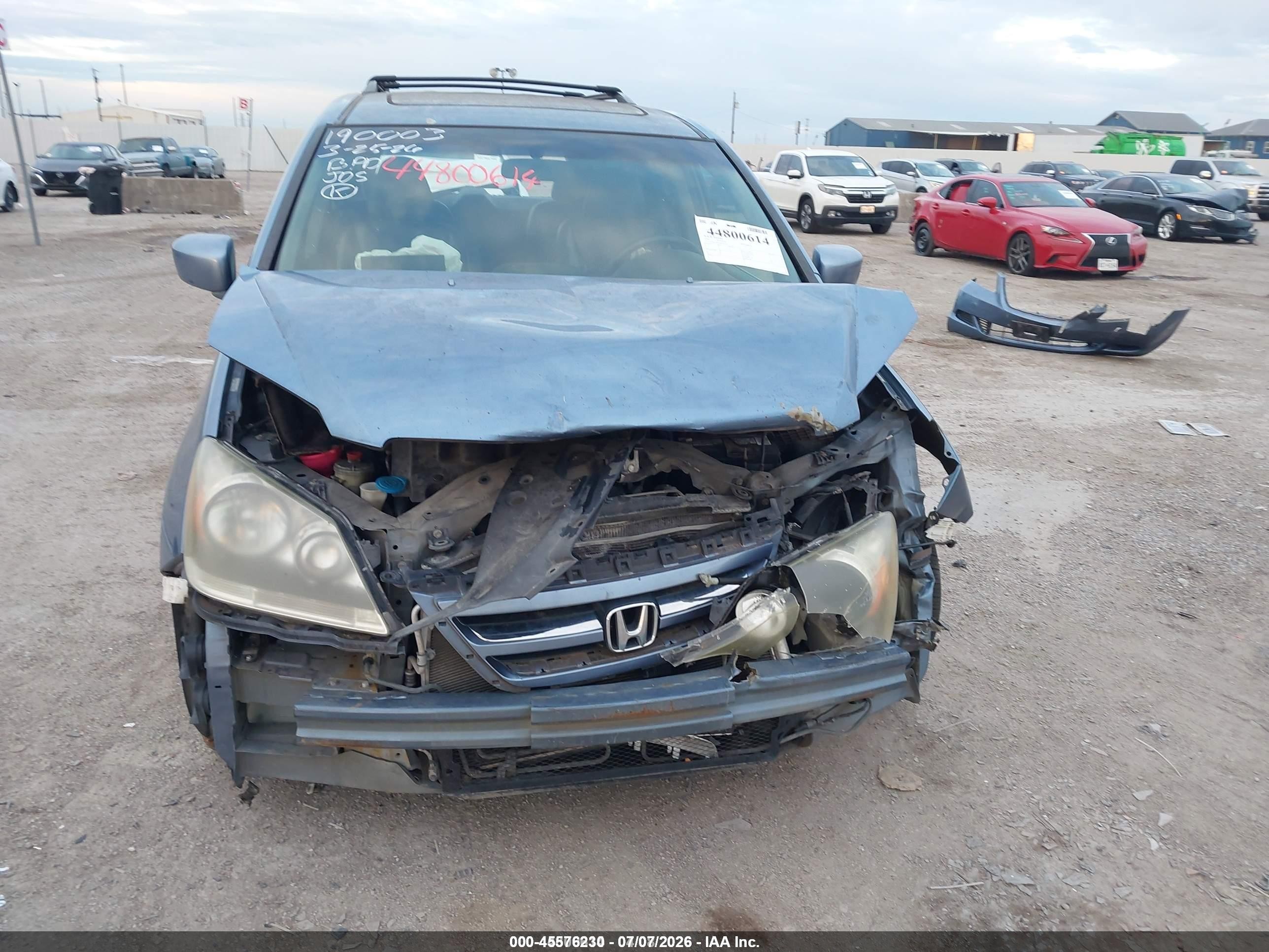 2006 Honda Odyssey Ex-l Blue vin: 5FNRL387X6B106418