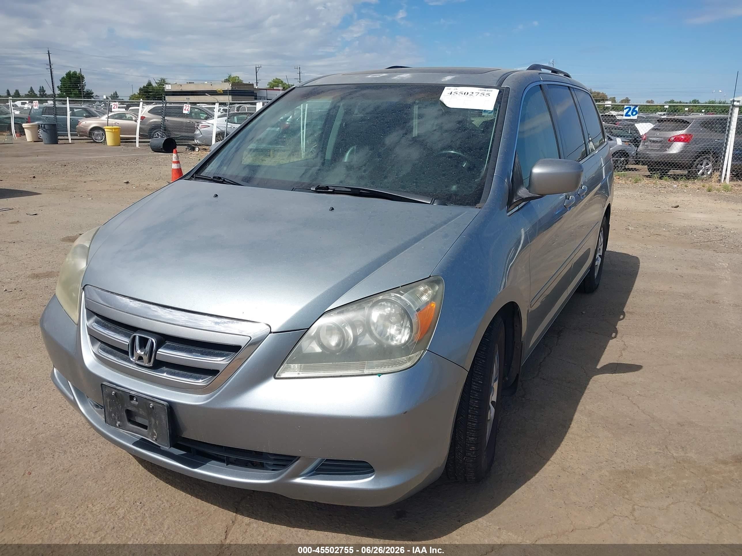 2007 Honda Odyssey Ex-l Teal vin: 5FNRL387X7B018390