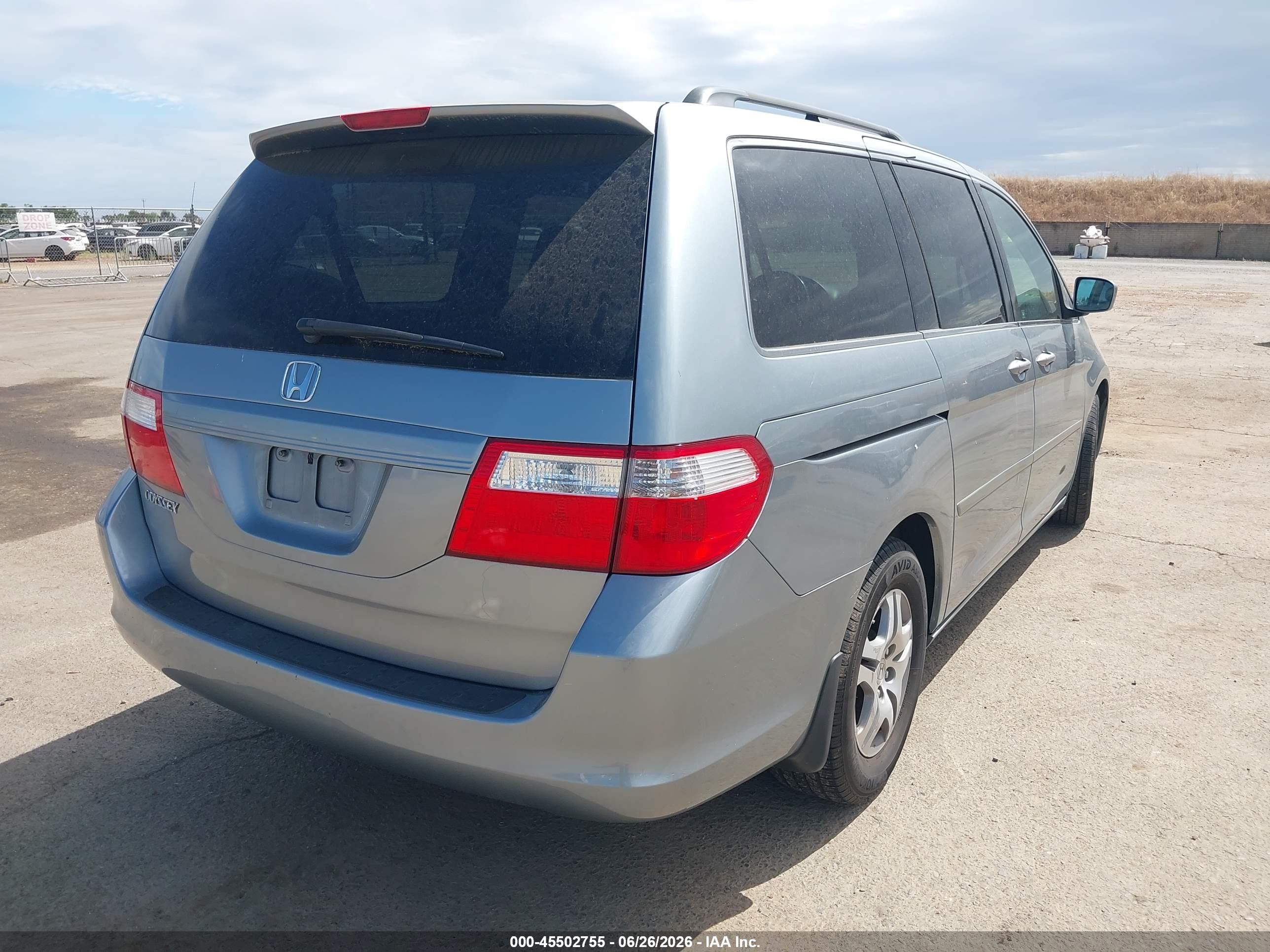 2007 Honda Odyssey Ex-l Teal vin: 5FNRL387X7B018390
