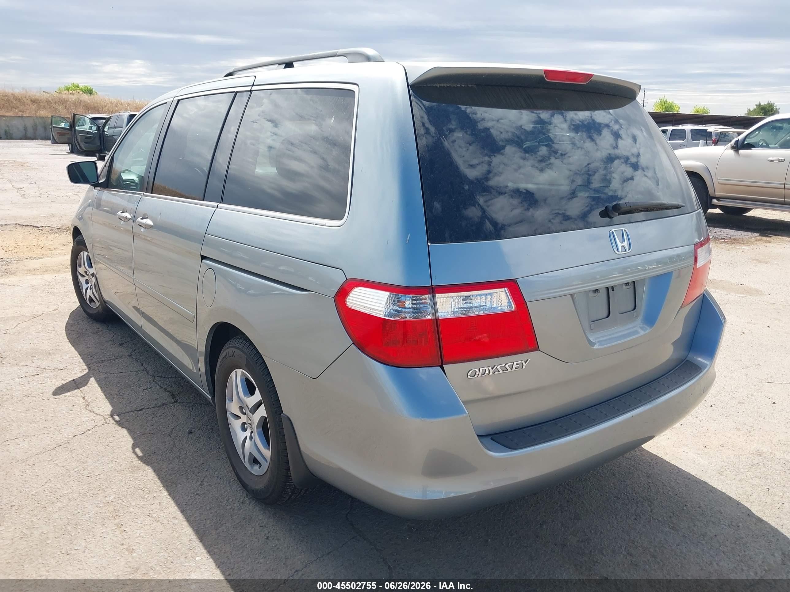 2007 Honda Odyssey Ex-l Teal vin: 5FNRL387X7B018390